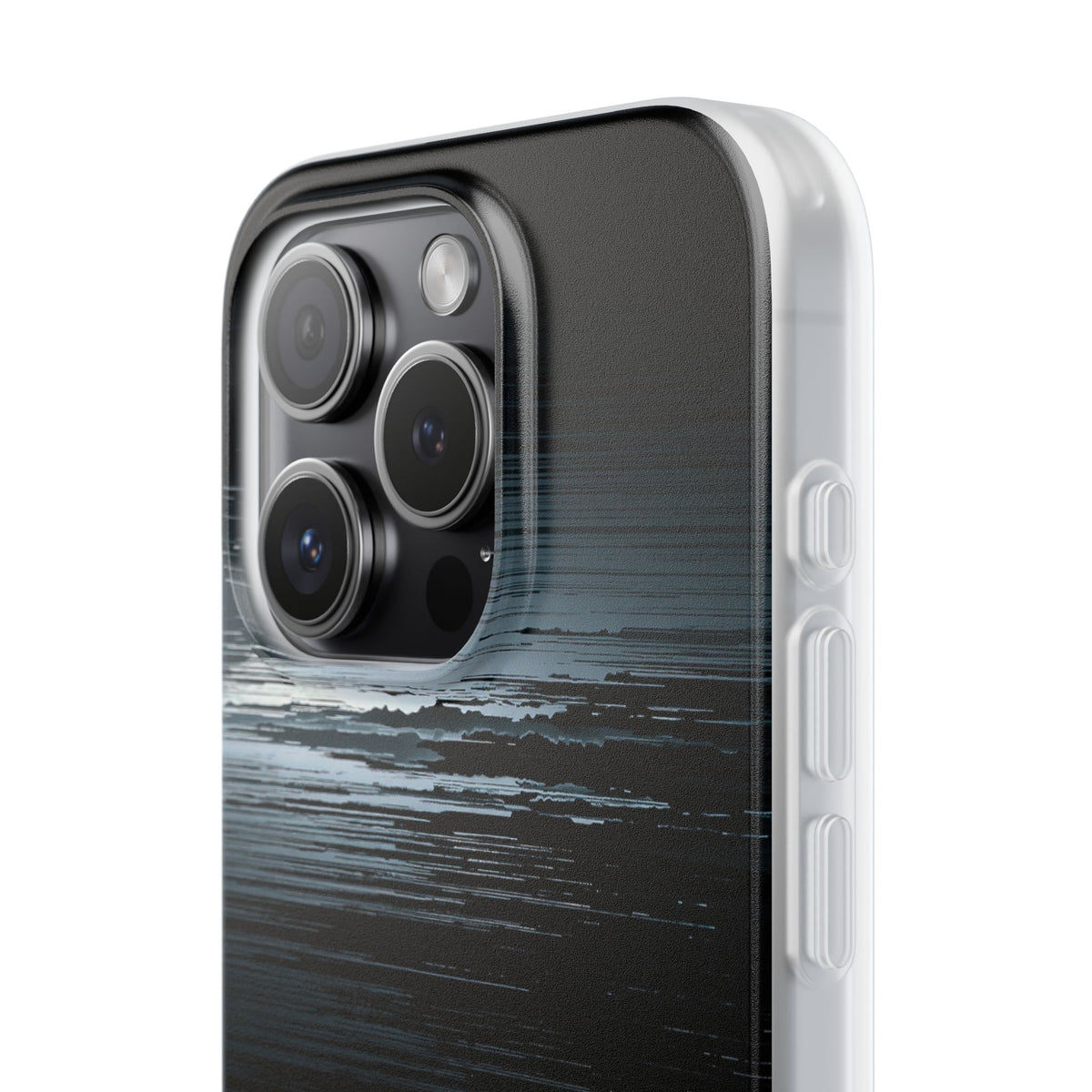 Black Lite Phone Case for iPhone - Frozen Signal Glitch