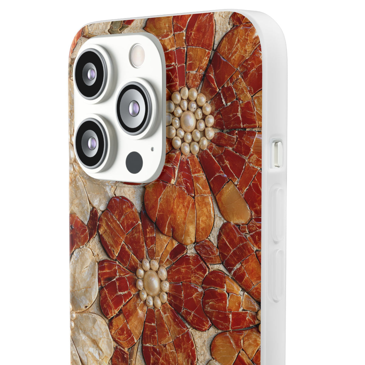 Carnelian Pearl Bloom · Lite Phone Case for iPhone · Orange