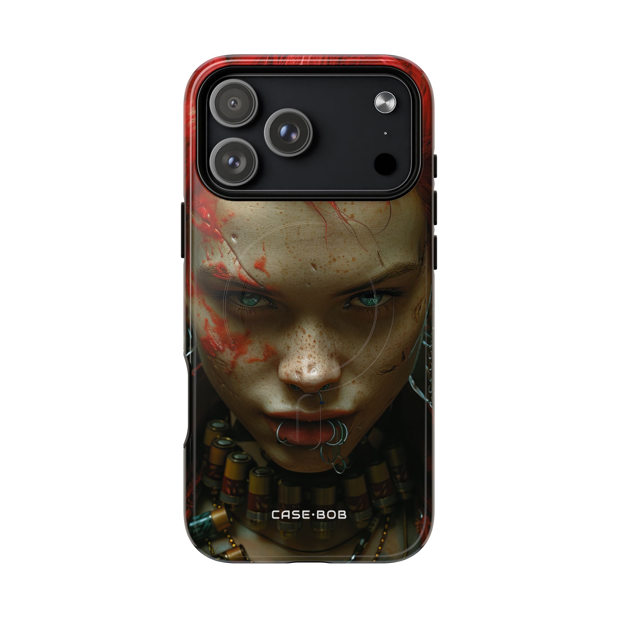 Red Spike Gaze iPhone 17 Pro Max Case - Tough+ - CASE•BOB