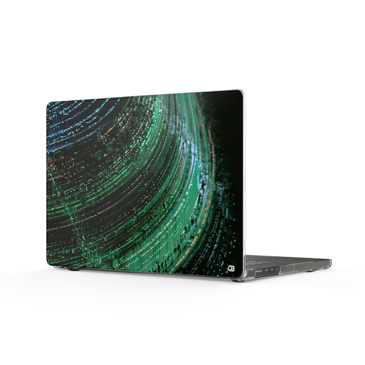 Orbital Data Stream · Clear Hard Case for MacBook · Green