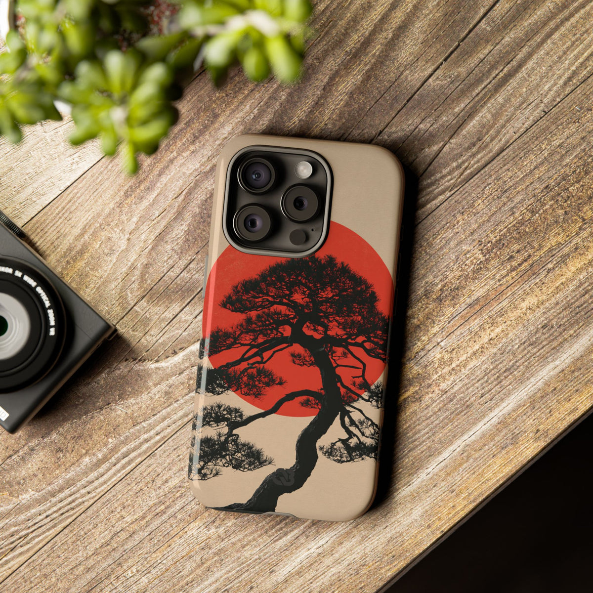 Crimson Pine Solitude · Tough Phone Case for iPhone · Beige