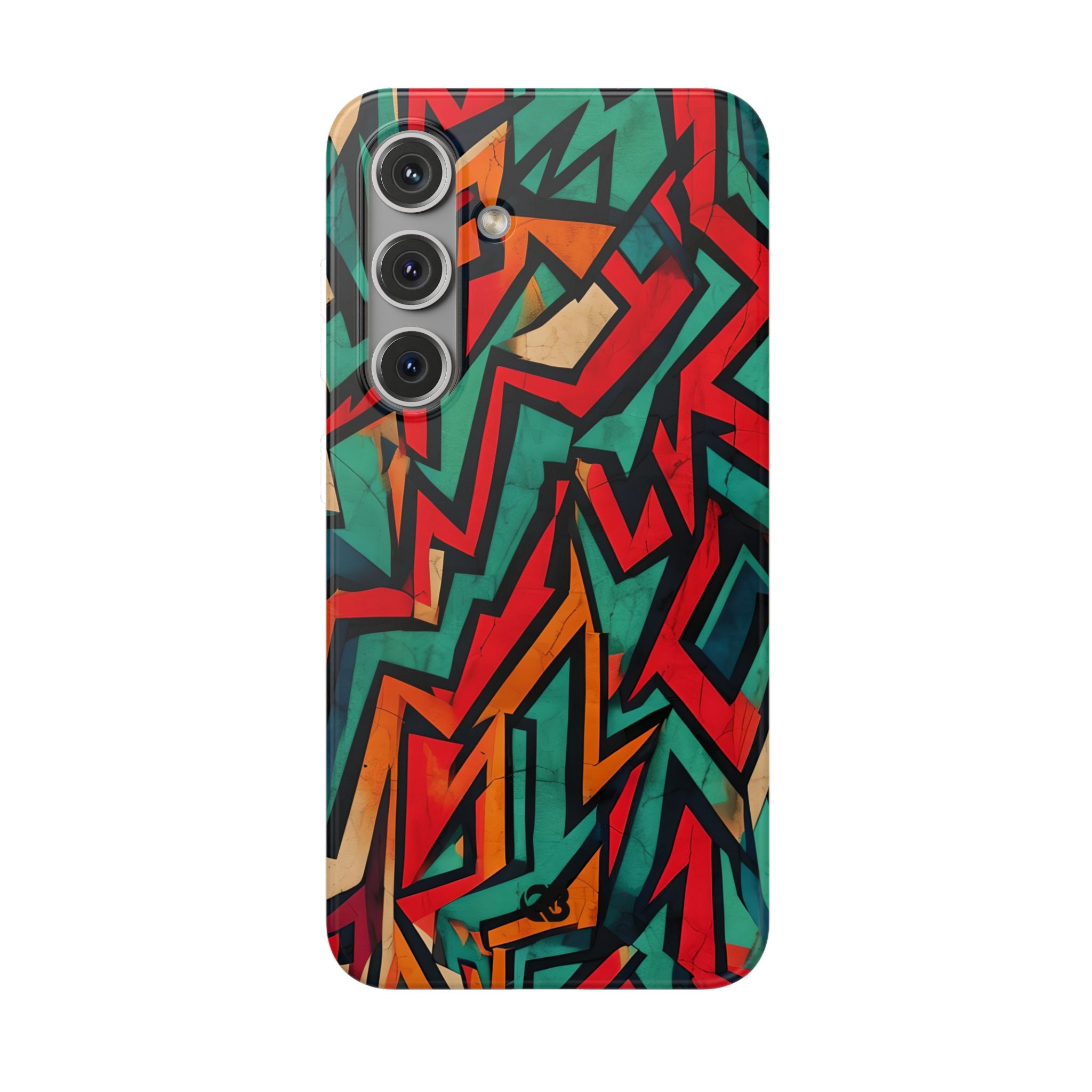 Jagged Teal Static · Soft Handyhülle für Samsung