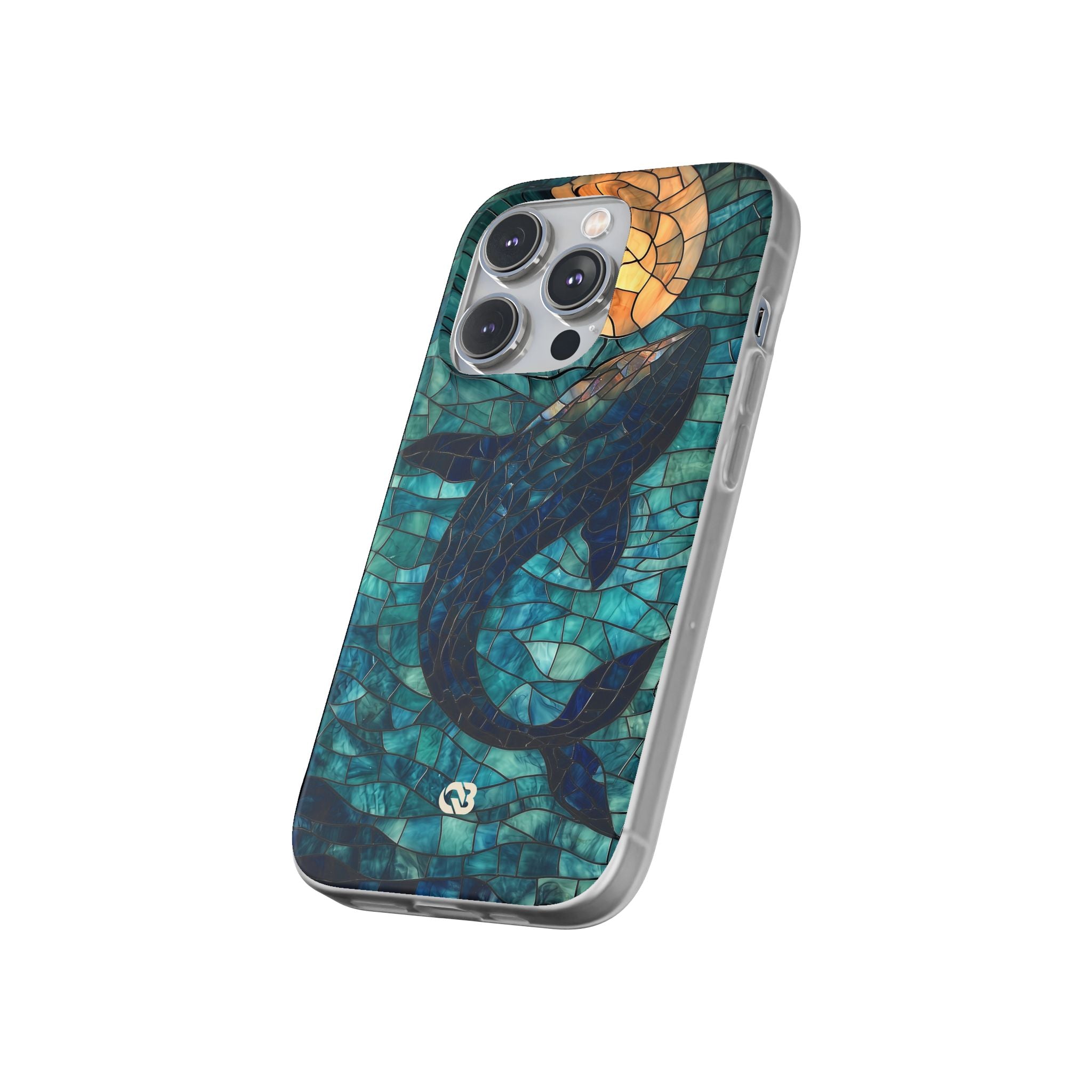 Stained Moon Whale · Soft Telefoncover for iPhone