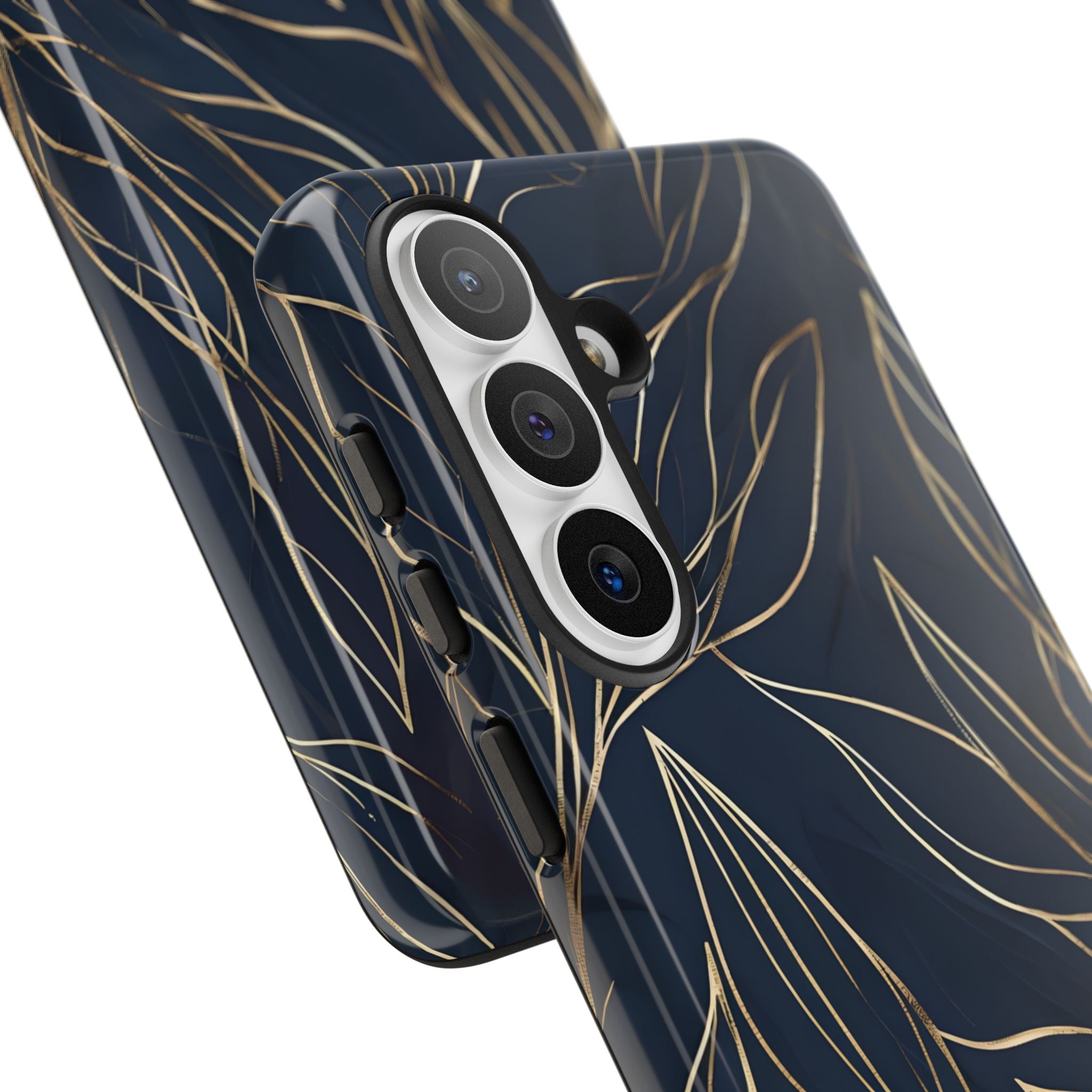 Gilded Navy Foliage · Tough Etui na telefon dla Samsung