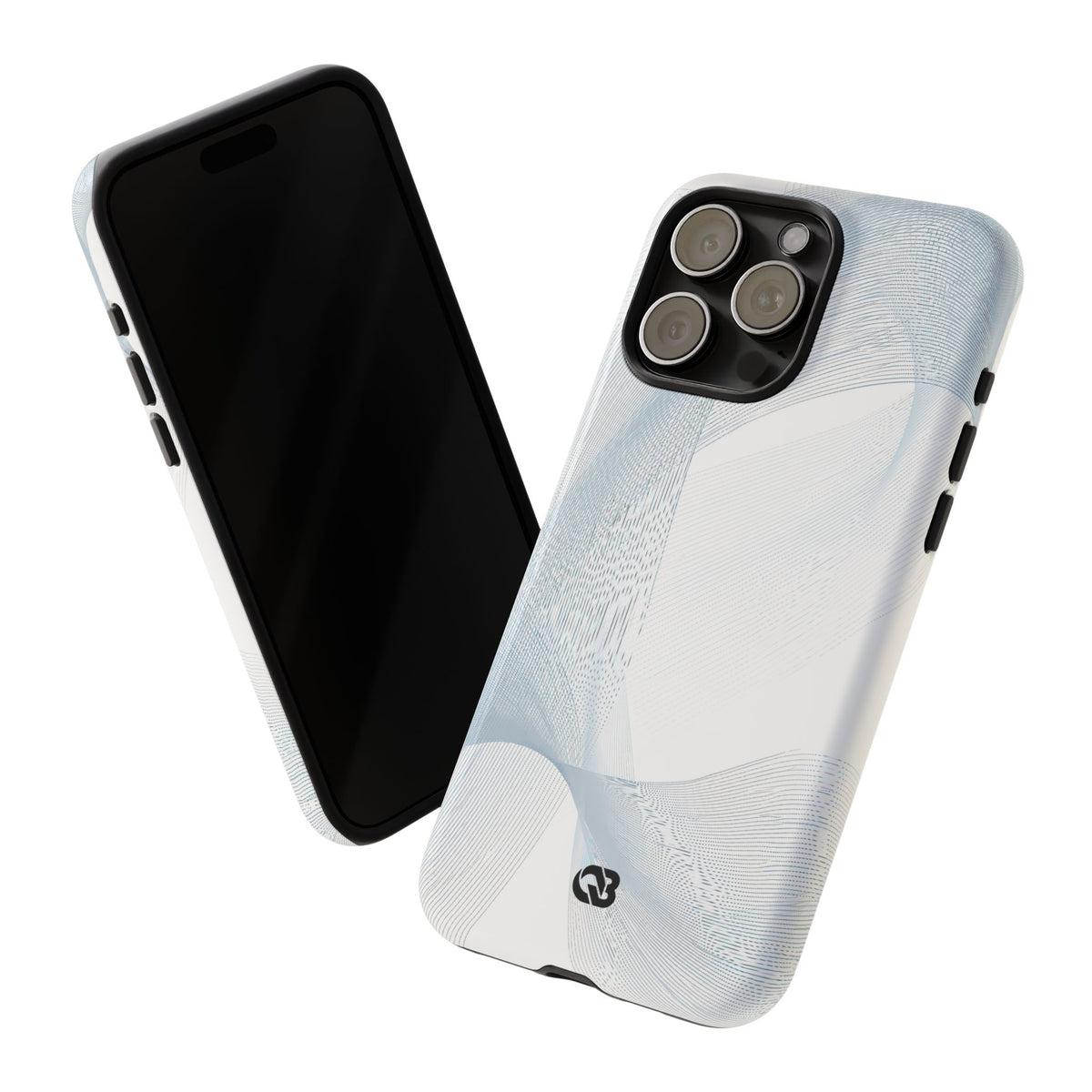 Glacial Contour Waves · Tough Phone Case for iPhone · White