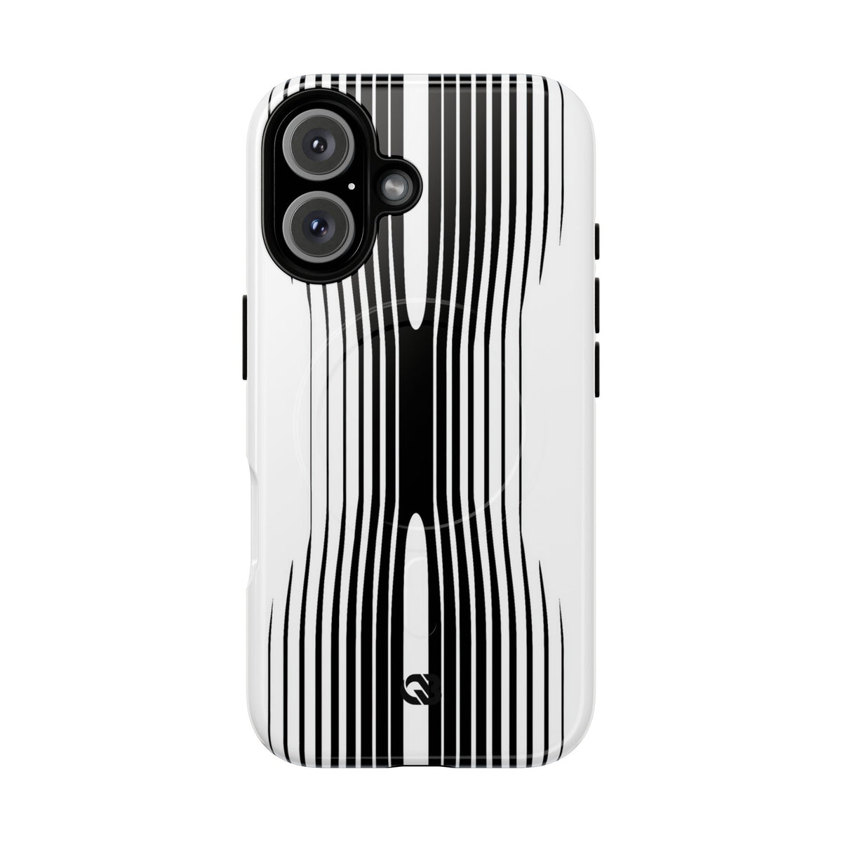 White Tough 2.0 Magsafe Phone Case for iPhone - Kinetic Mono Distortion
