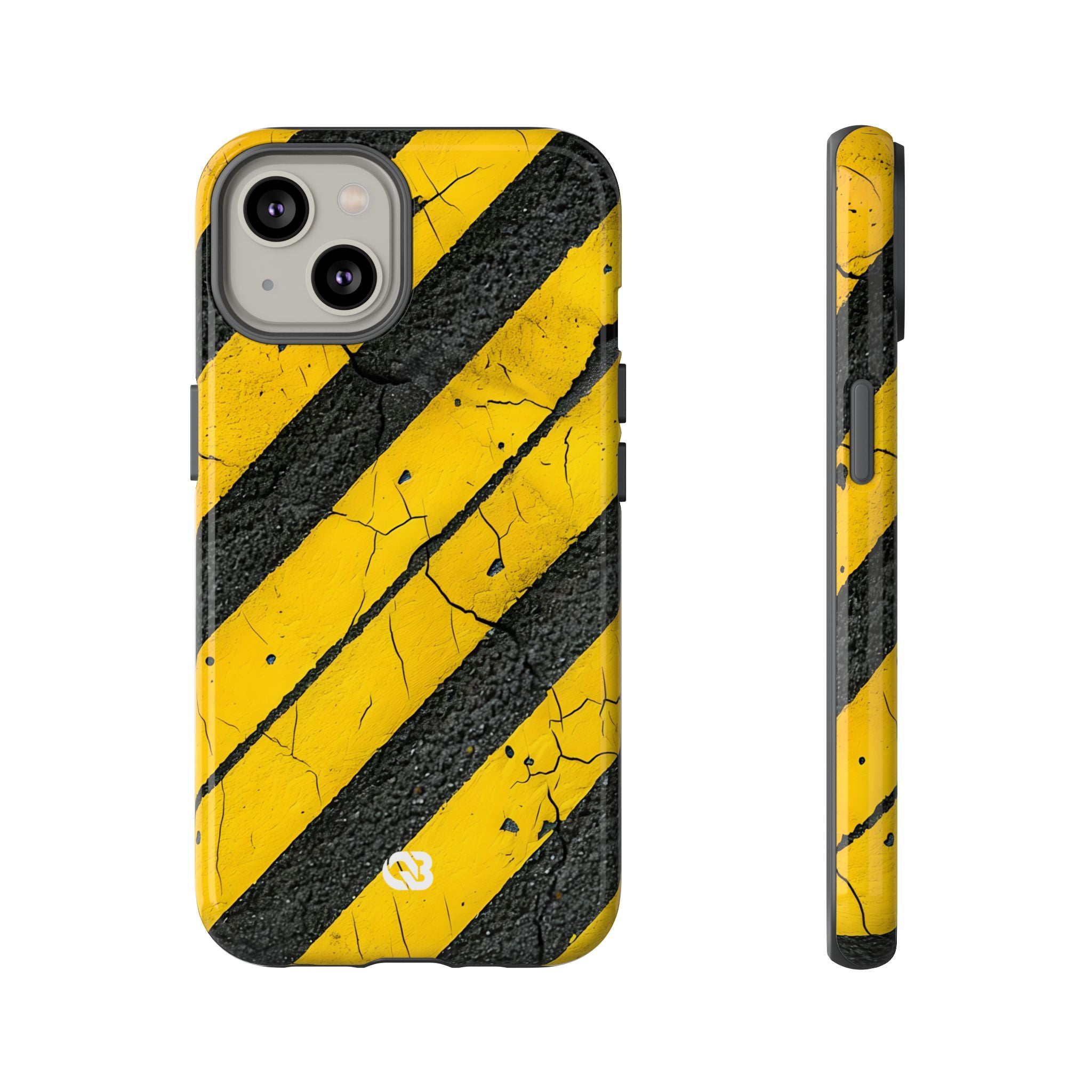 Cracked Hazard Stripes · Custodia Tough per iPhone