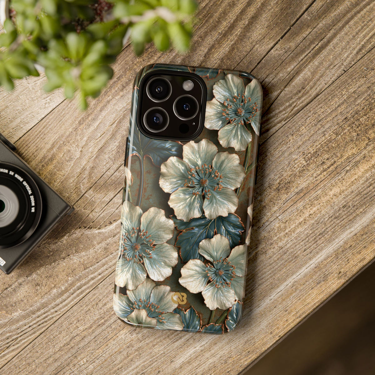 Gilded Blossom Reverie · Tough Phone Case for iPhone · Teal