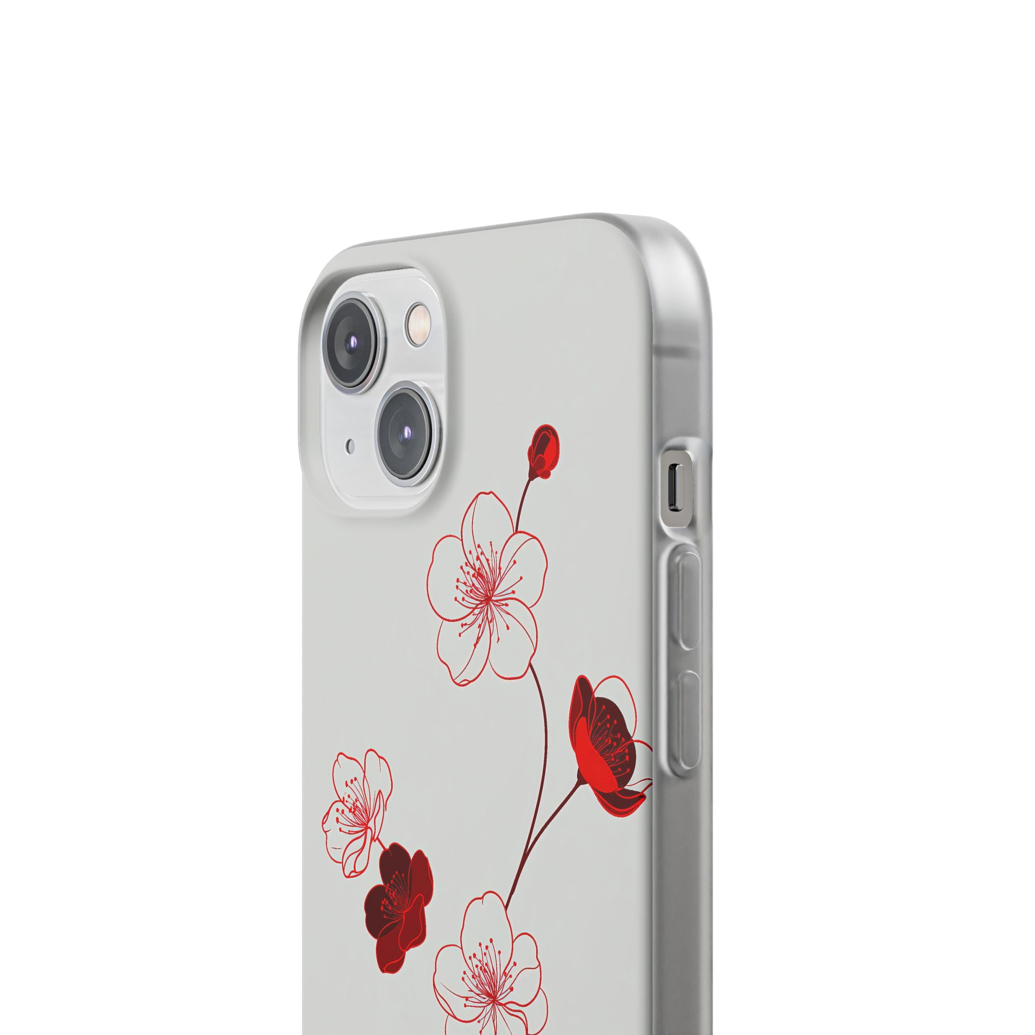 Red Lite Phone Case for iPhone - Kyoto Ember Bloom