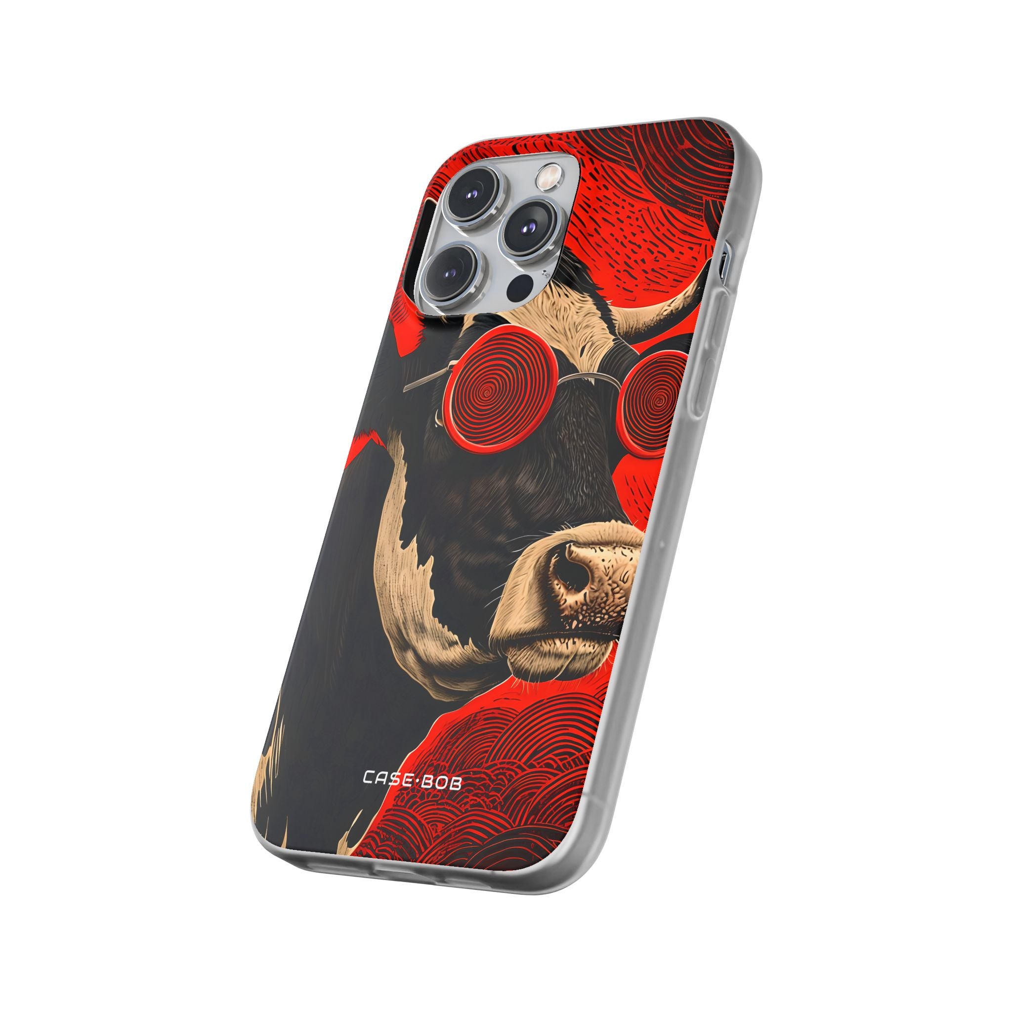 Hypnotic Cow iPhone 14 Pro Max Case - Soft