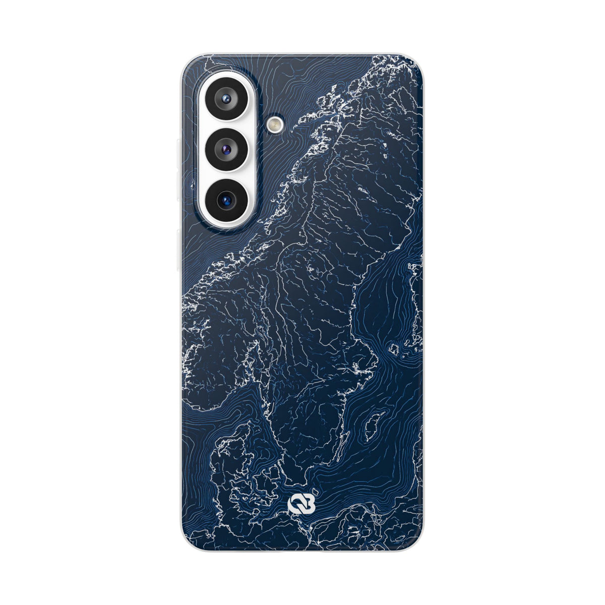 Nordic Contour Chart · Lite Phone Case for Samsung · Blue