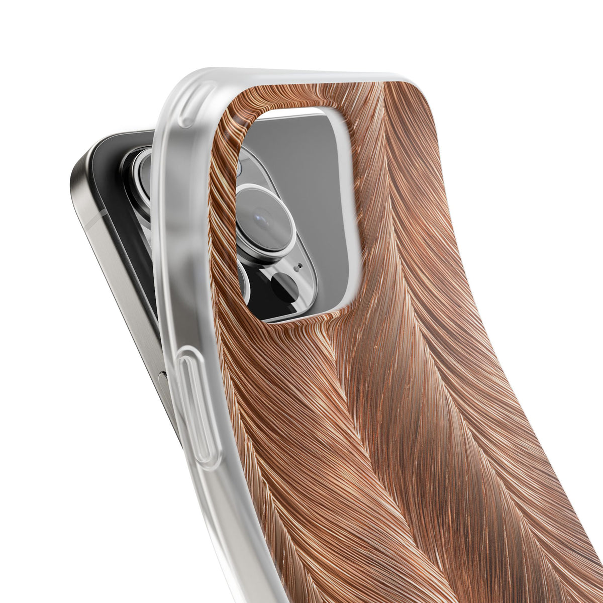Rose Gold Weave · Lite Phone Case for iPhone · Brown