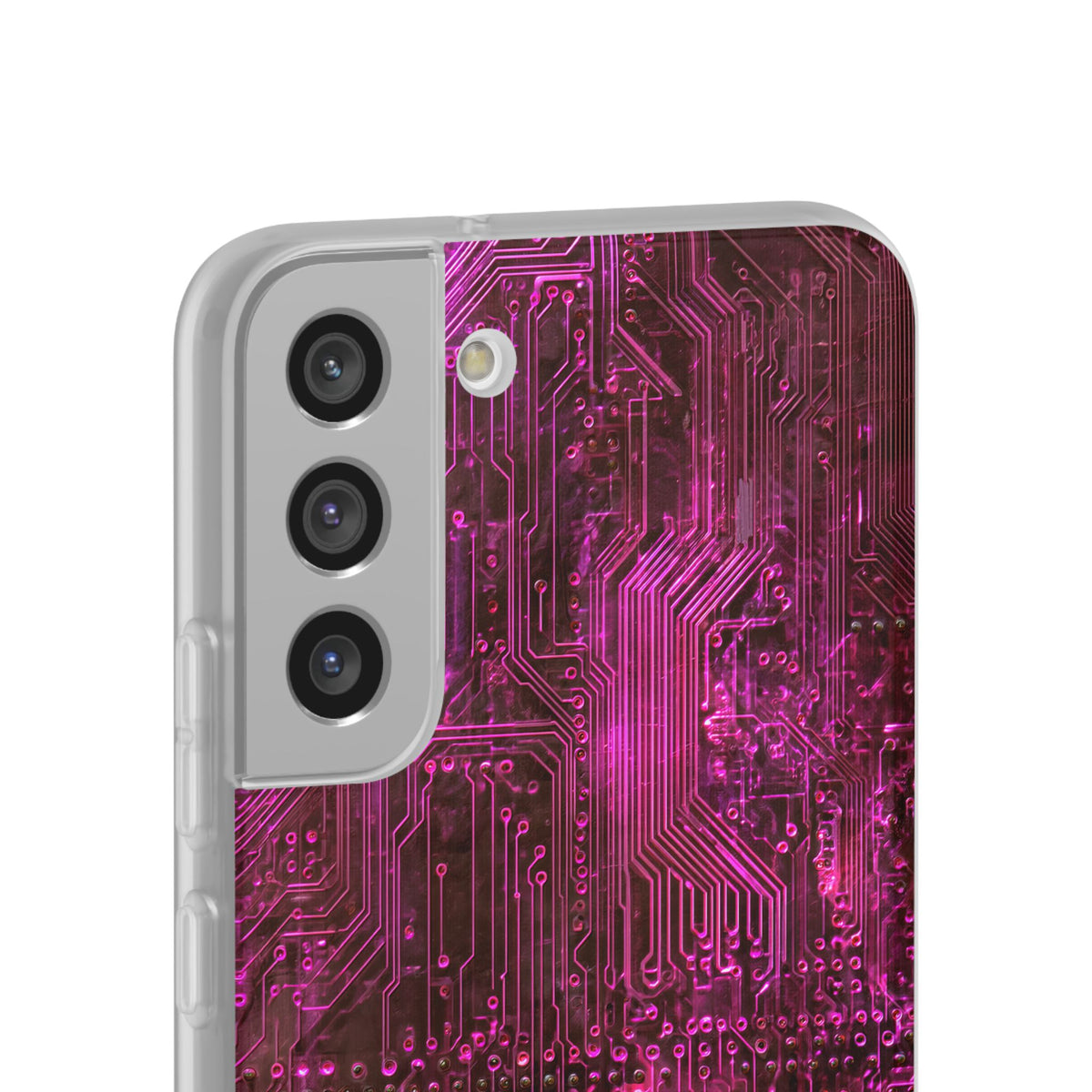 Magenta Circuit Trace · Lite Phone Case for Samsung · Pink