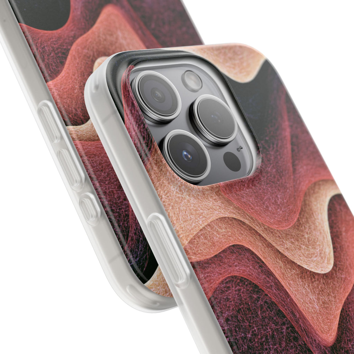 Rose Contour Waves · Lite Phone Case for iPhone · Pink