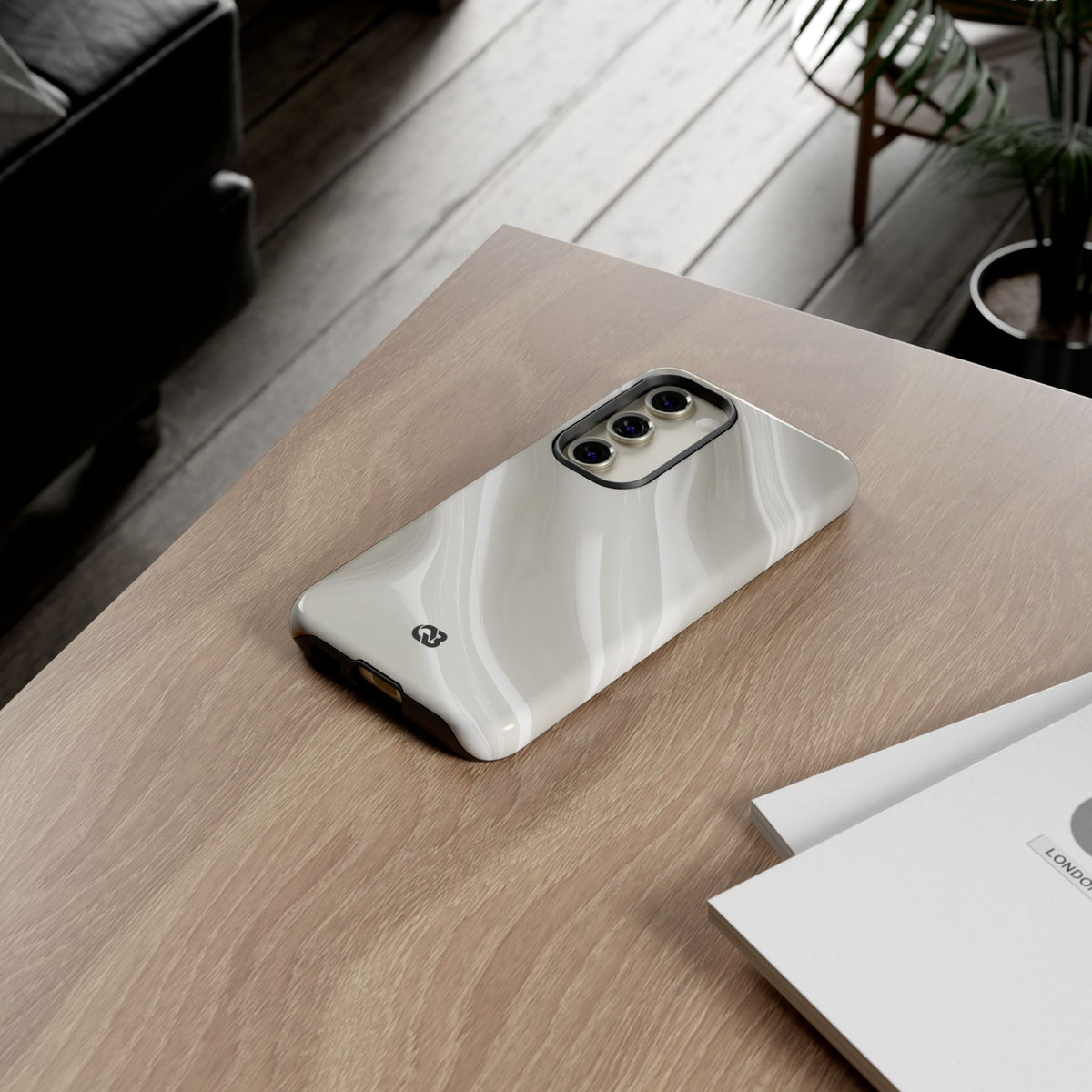 Liquid Enamel Fold · Tough Phone Case for Samsung · White