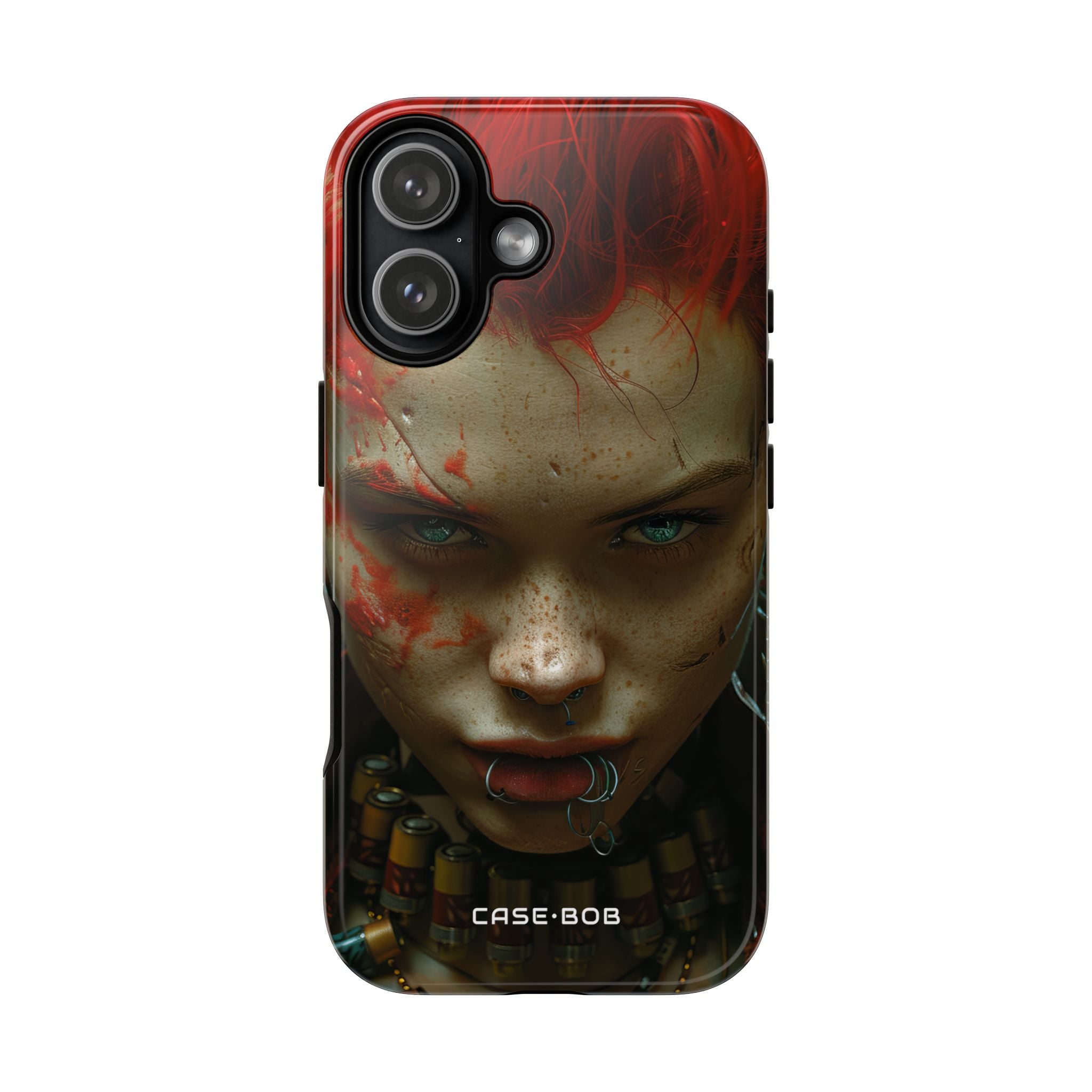 Red Spike Gaze iPhone 17 Case - Tough - CASE•BOB