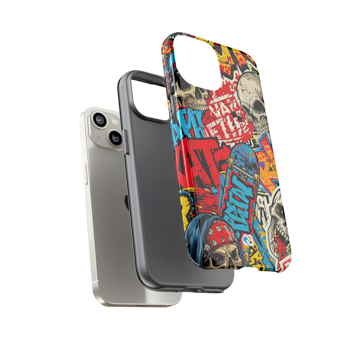 Skate Skull Riot · Tough Phone Case for iPhone · Red
