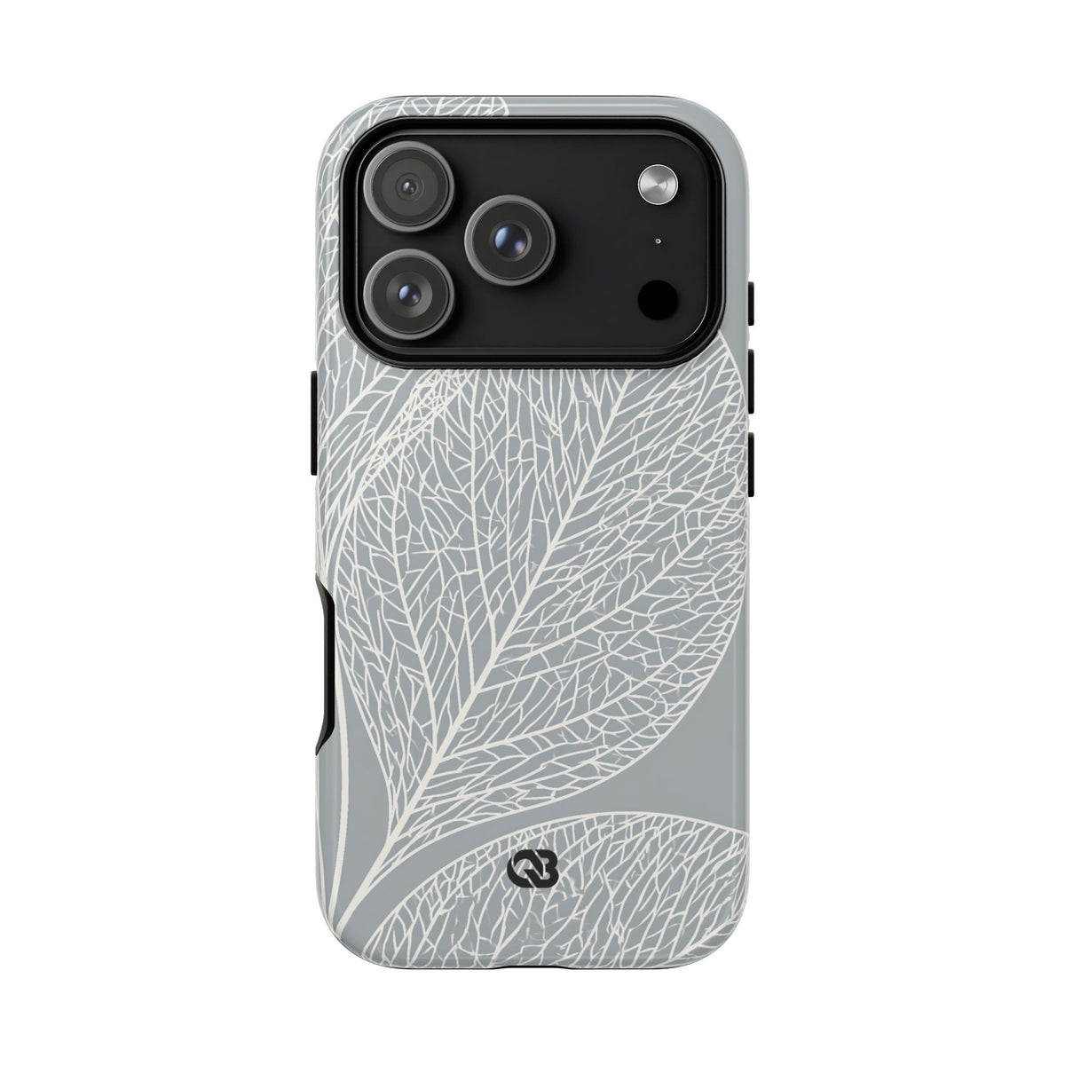 Minimal Leaf Skeleton · Tough Phone Case for iPhone · Grey