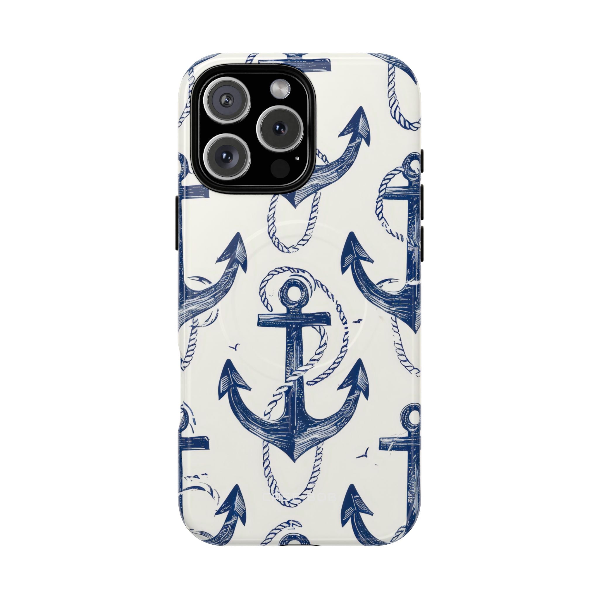 Navy Anchor Loop iPhone 16 Pro Max Case - Tough+