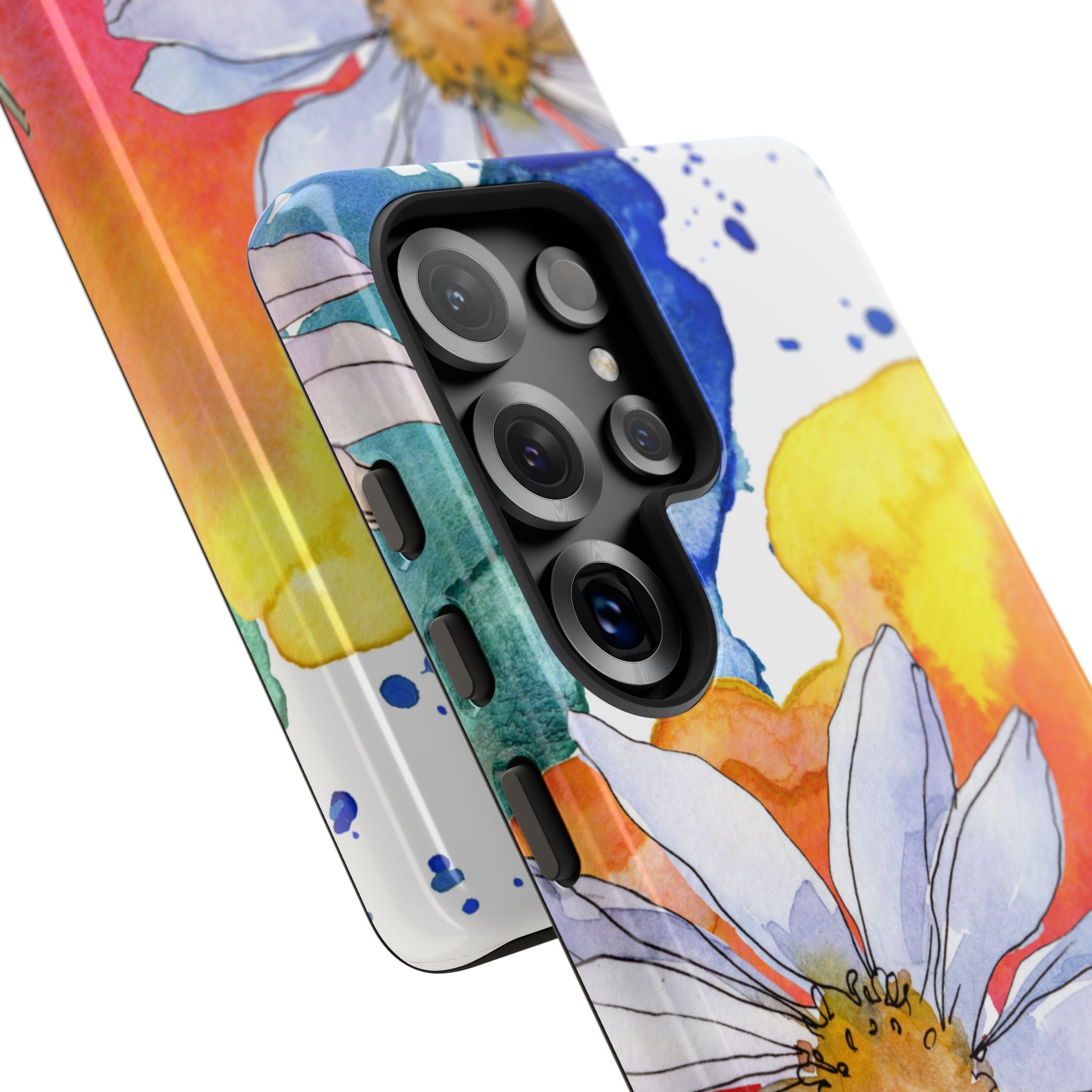 Vivid Bloom Splatter · Tough Handyhülle für Samsung