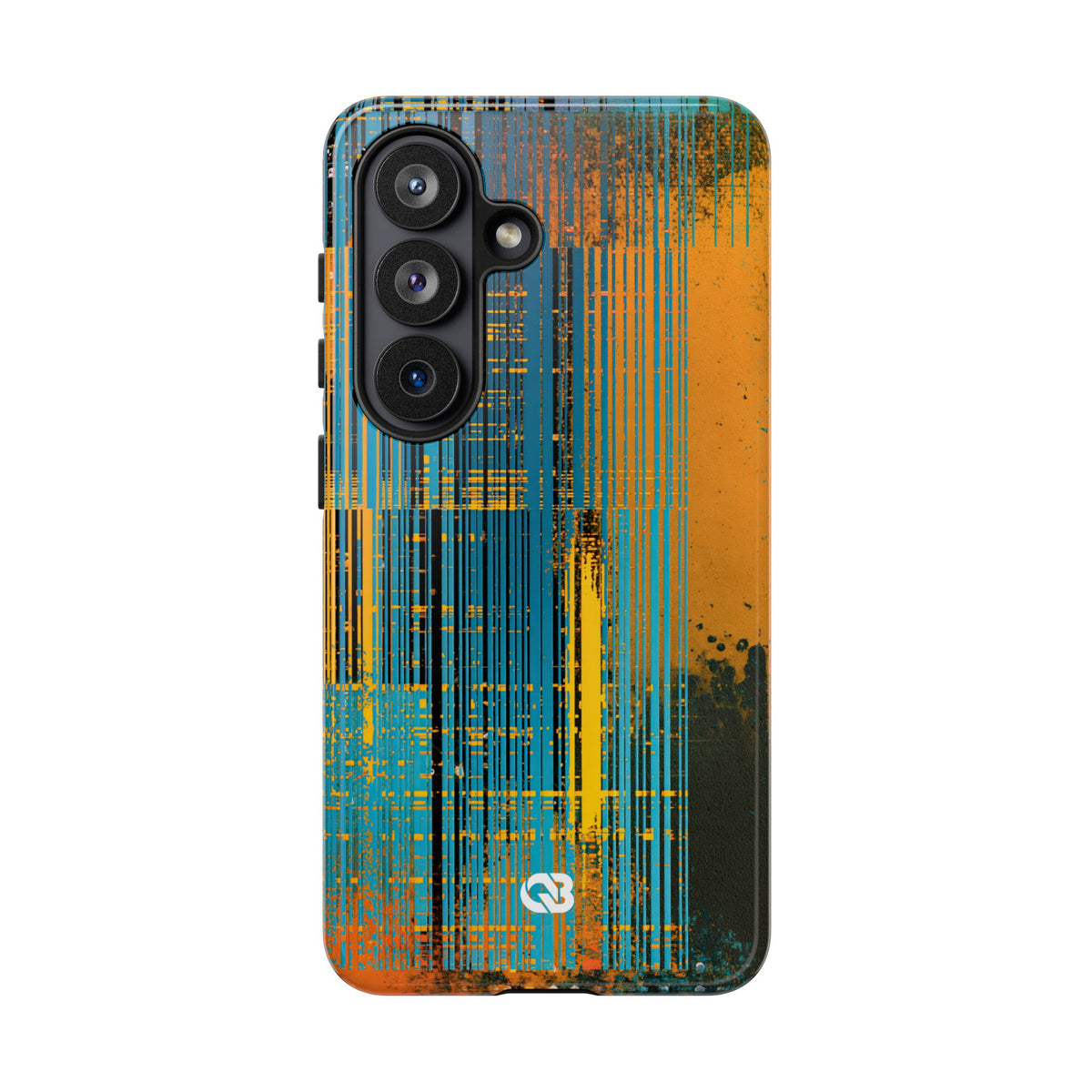 Cyber Glitch Stream · Tough Phone Case for Samsung · Teal