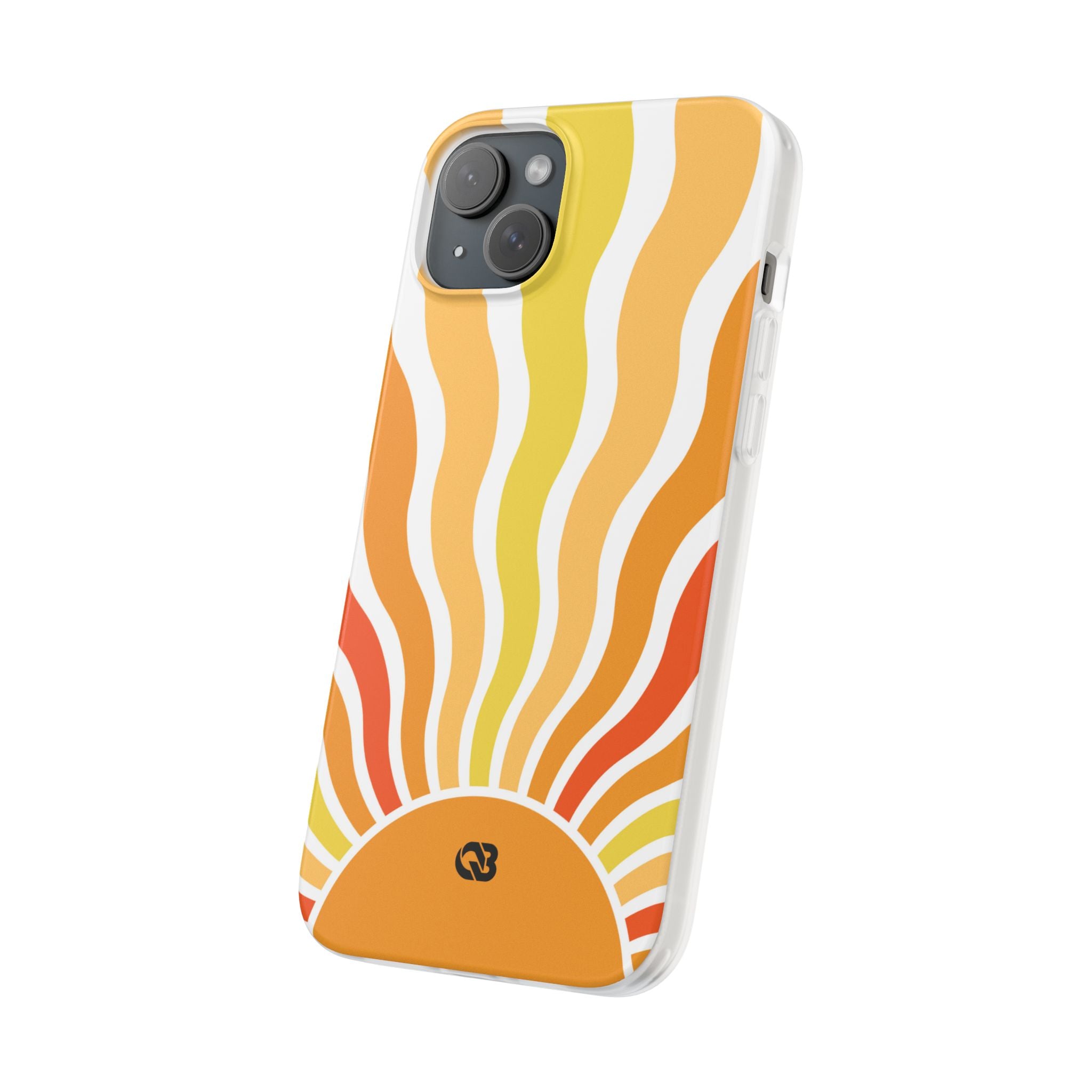 Amber Solar Waves · Soft Phone Case for iPhone