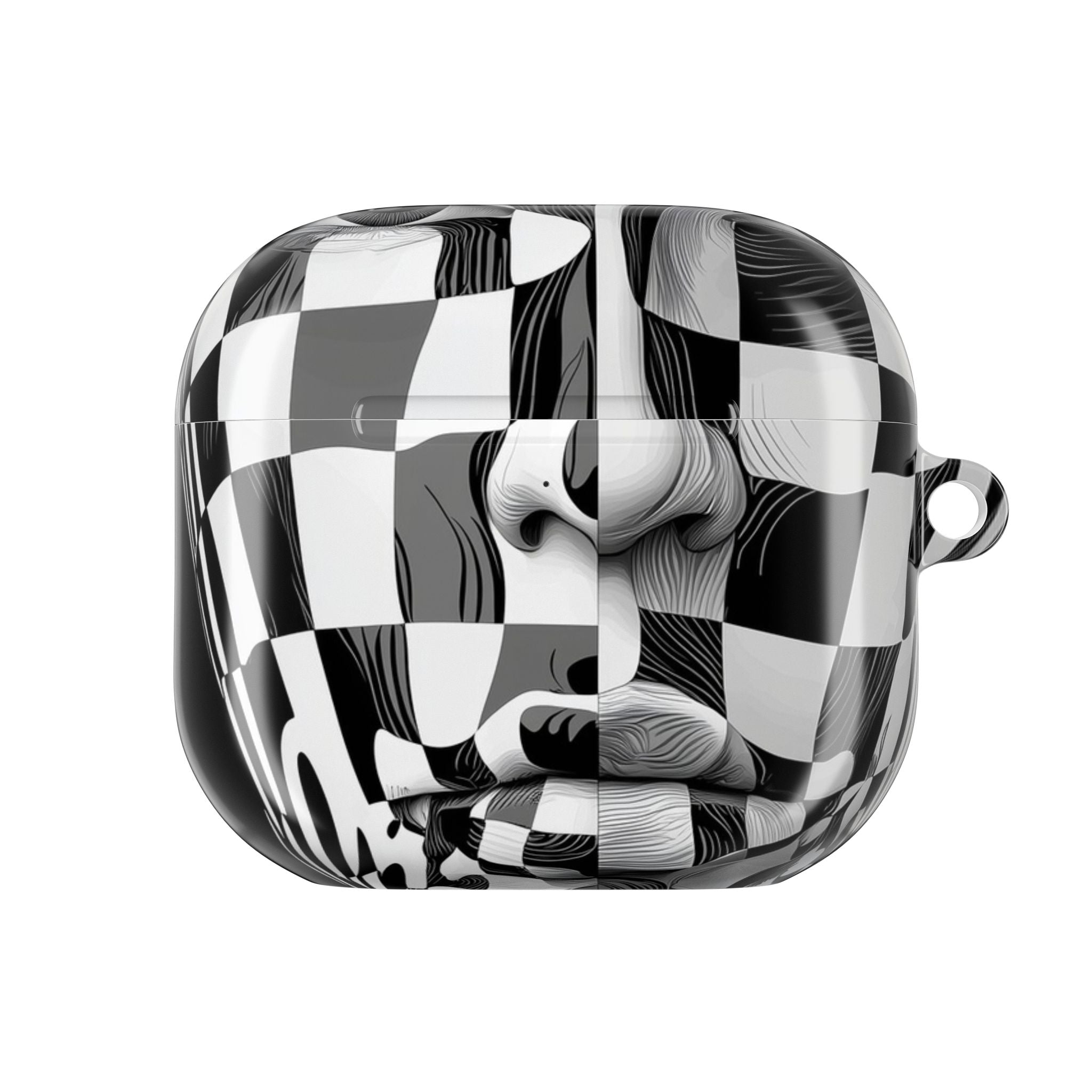 Mirrored Checkerboard Face - AirPods Case