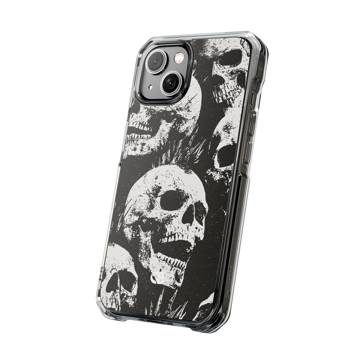 Punk Skull Riot · Clear Impact Magnetic Phone Case for iPhone · Black