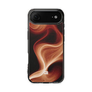 Solar Ember Flow · Clear Impact Magnetic Phone Case for iPhone · Orange