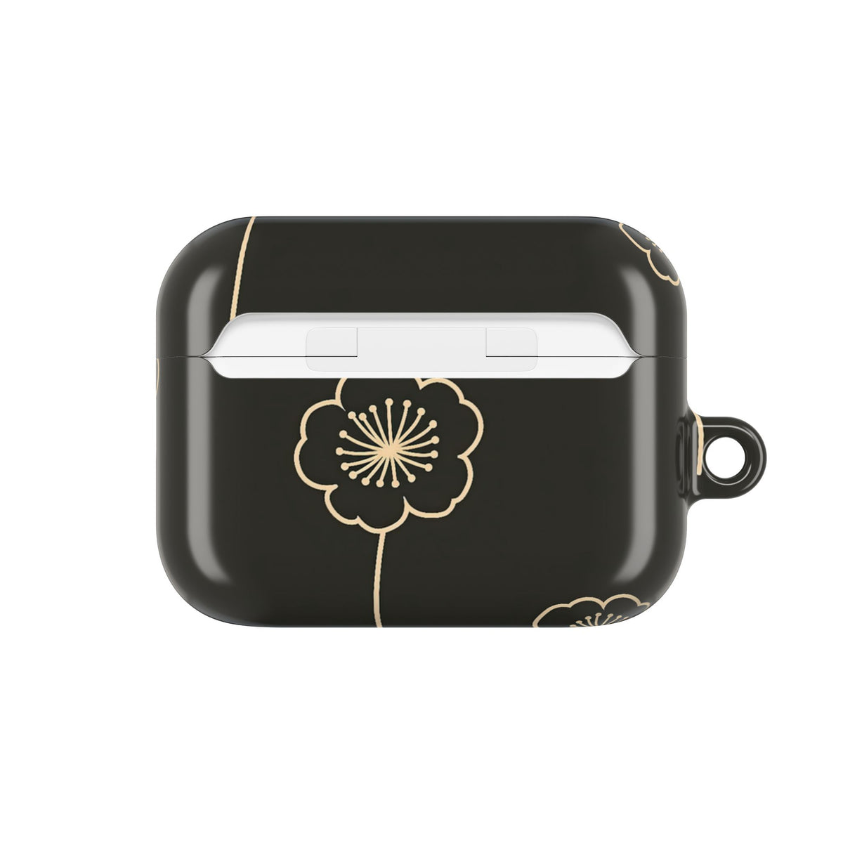 Nocturne Bloom Contours · Hard Case for AirPods & AirPods Pro · Black