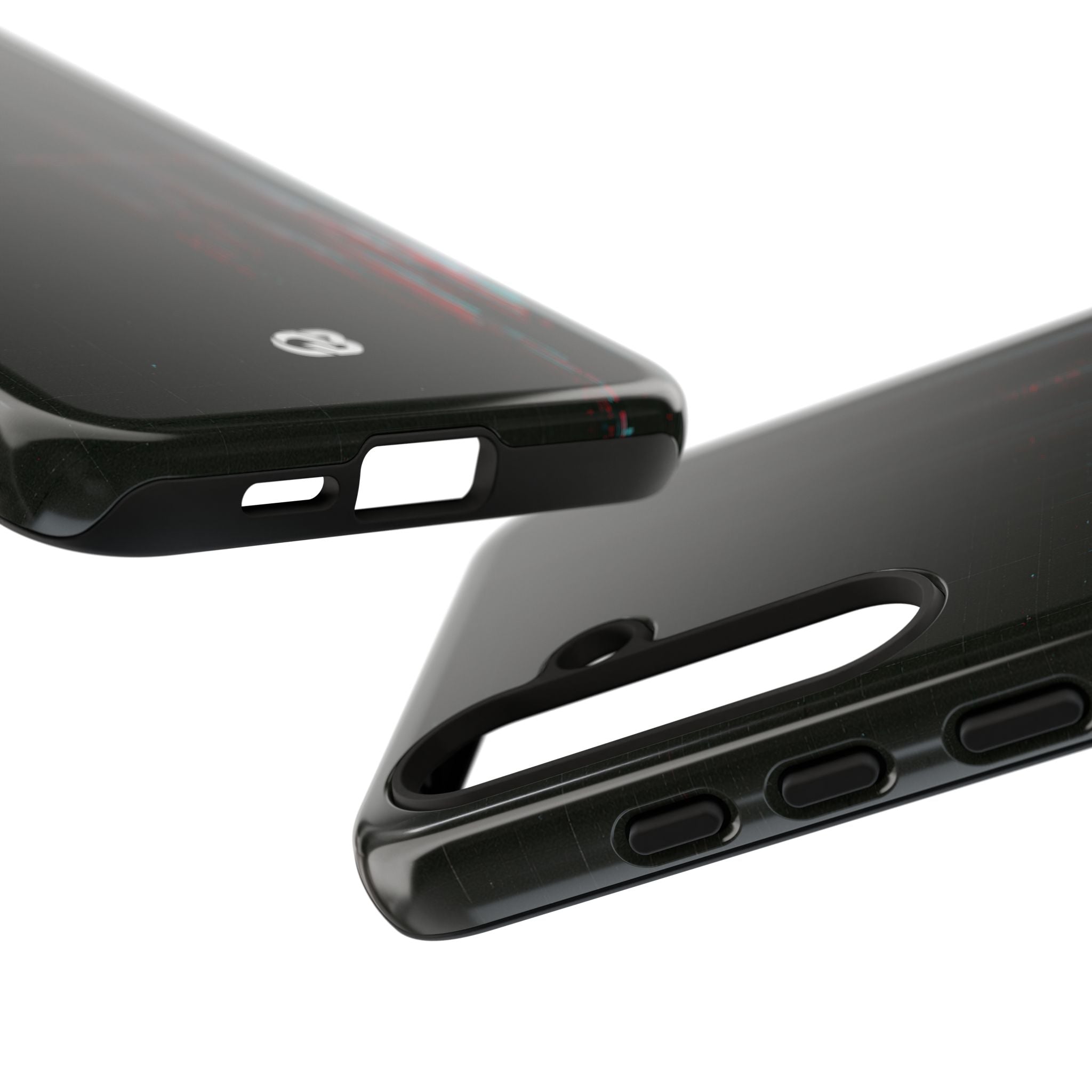 Black Tough Phone Case for Samsung - Corrupted Data Stream