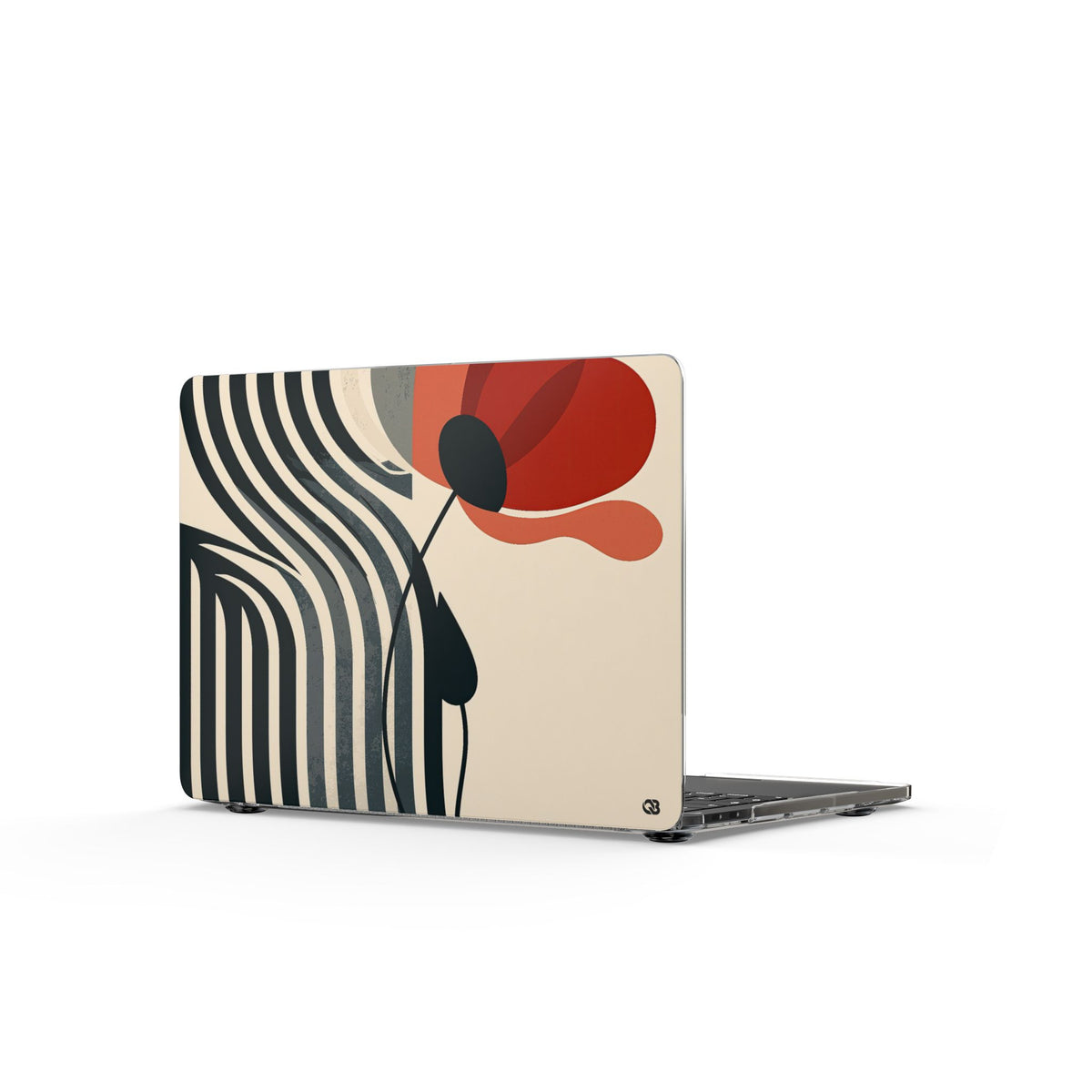 Modernist Poppy · Clear Hard Case for MacBook · Beige