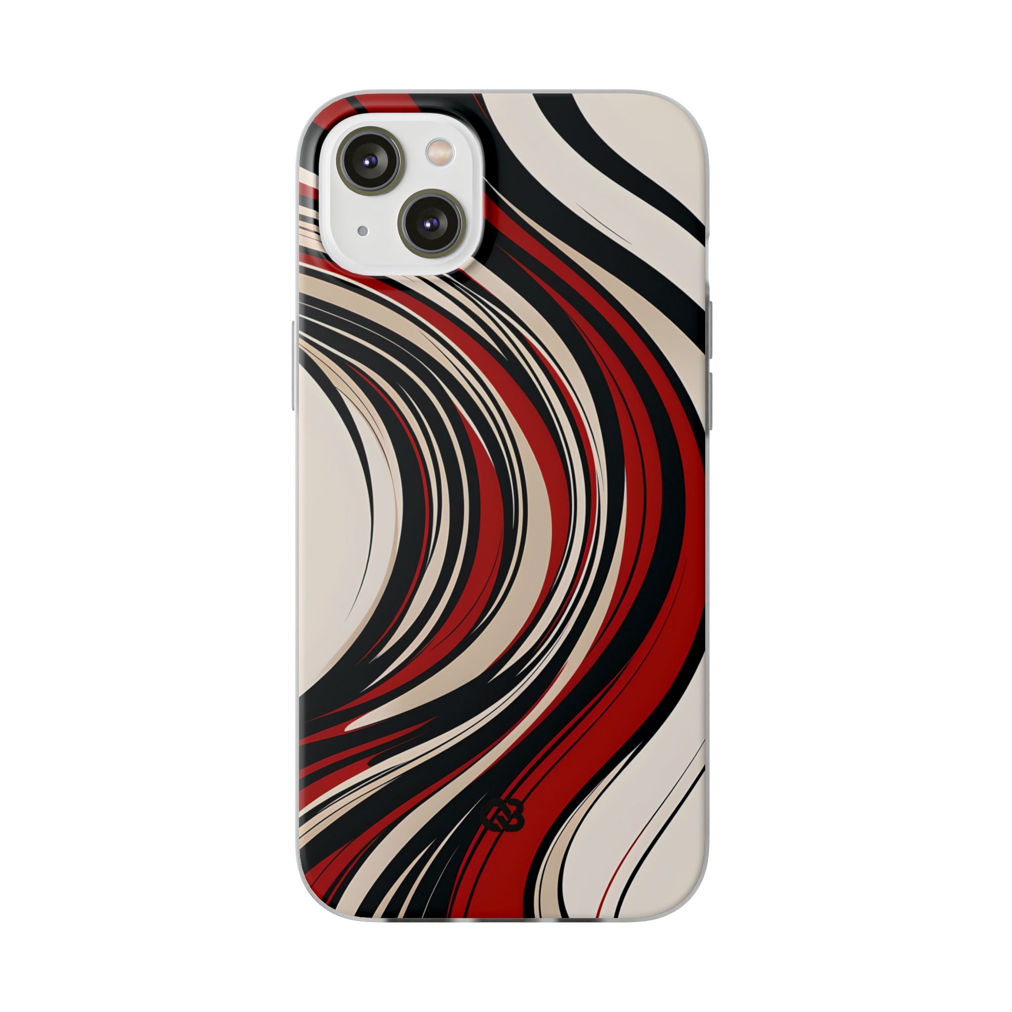 Crimson Flow Waves · Soft Handyhülle für iPhone