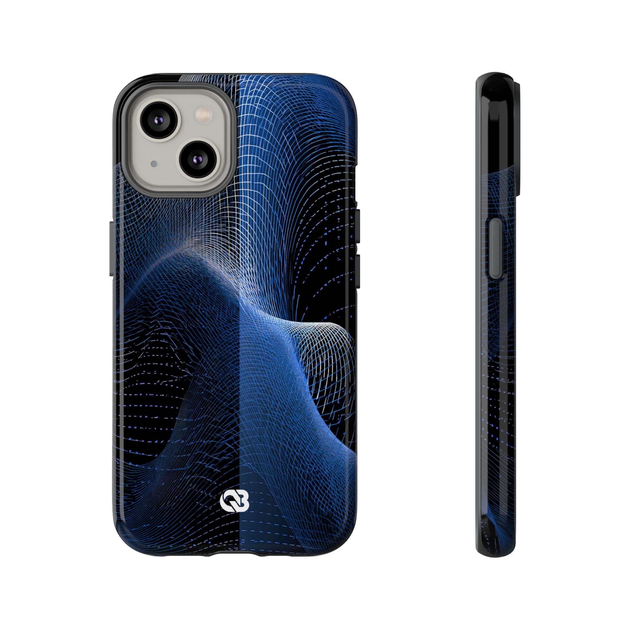 Blue Tough Phone Case for iPhone - Electric Blue Flux