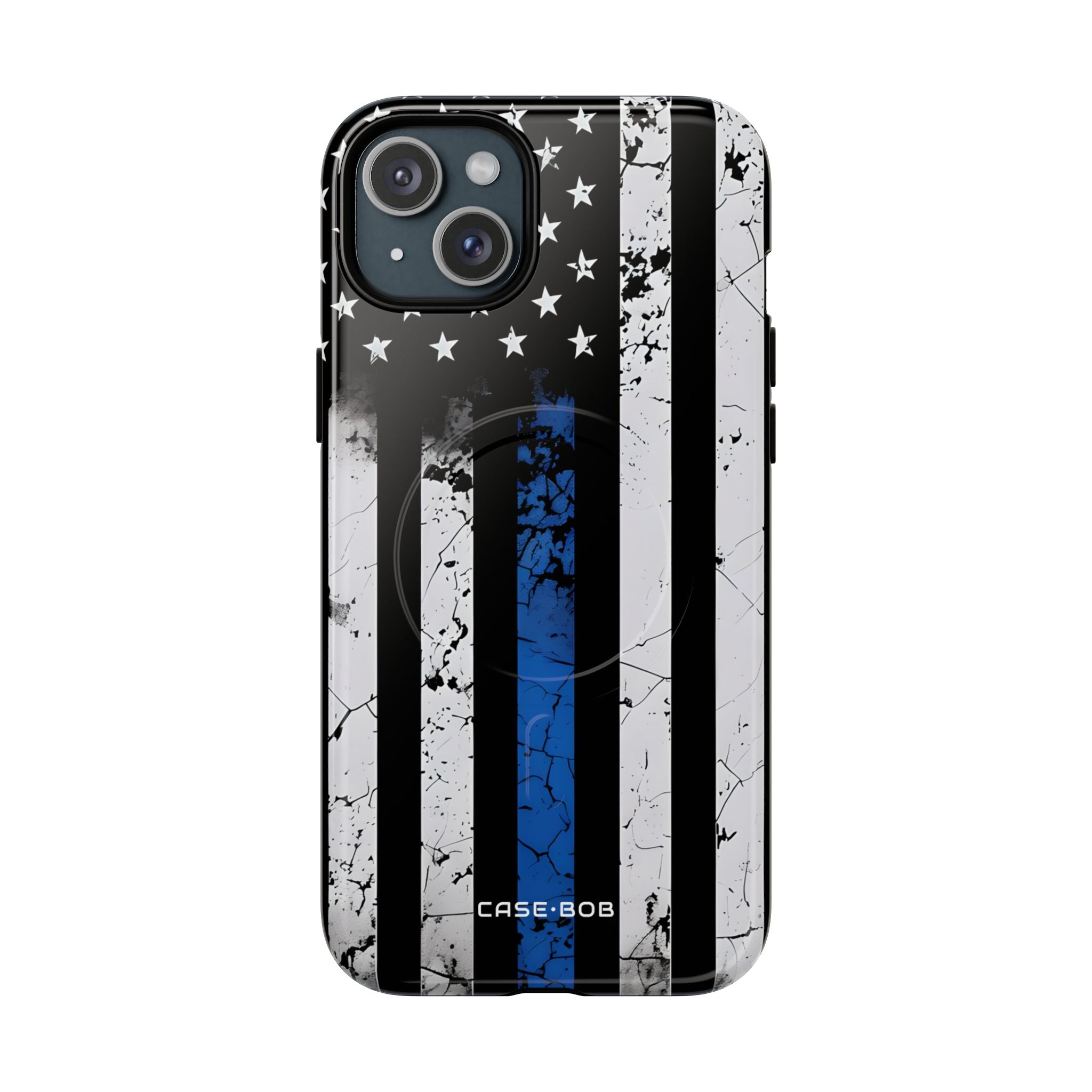 Blue Stripe Flag iPhone 15 Plus Case - Tough+