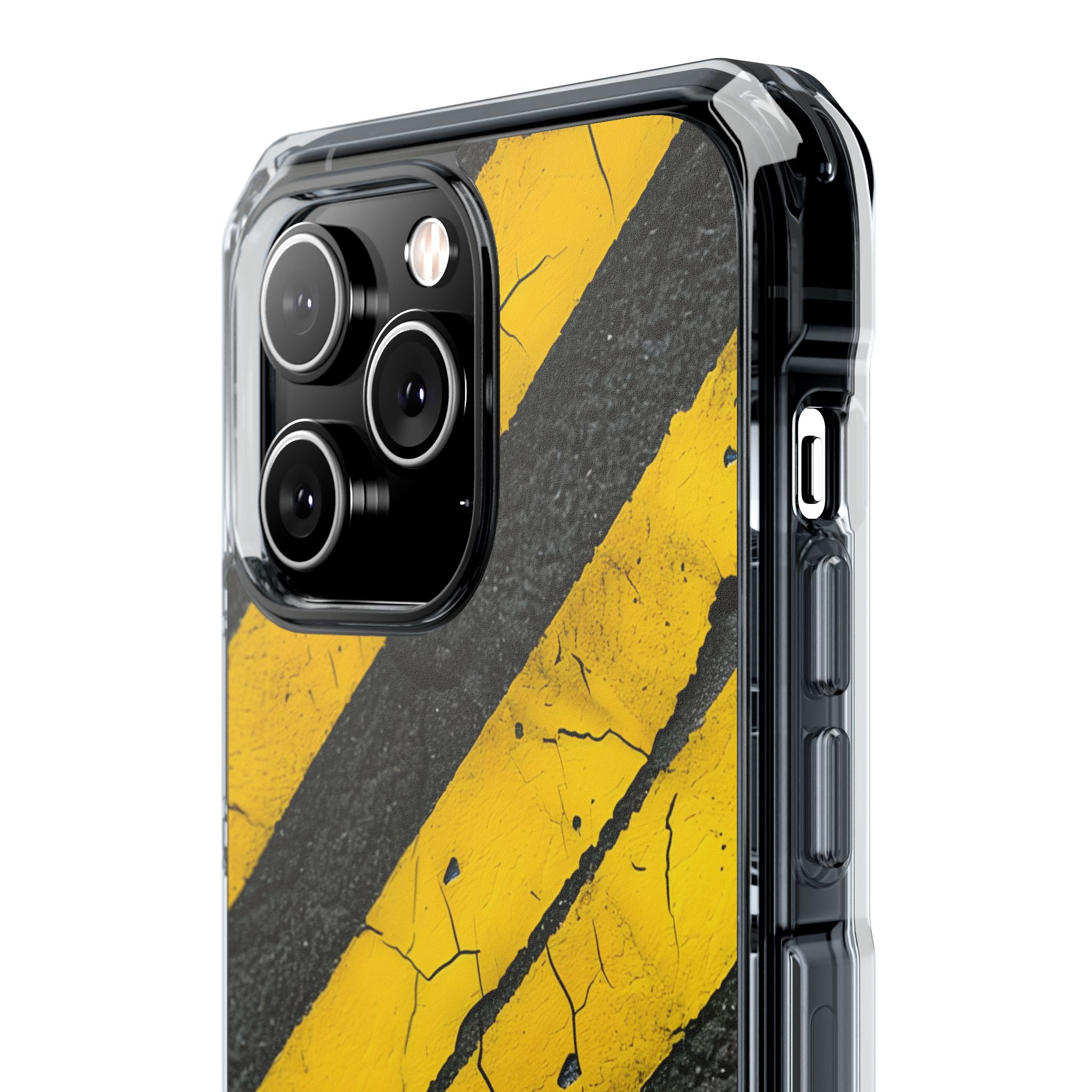 Yellow Stripe Distress iPhone 14 Pro Max Case - Impact