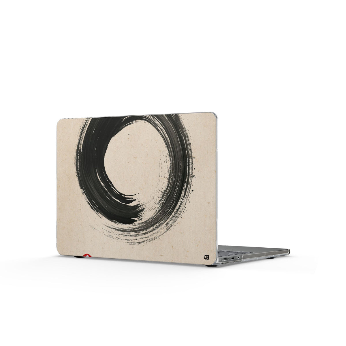 Zen Ensō Circle · Clear Hard Case for MacBook · Beige