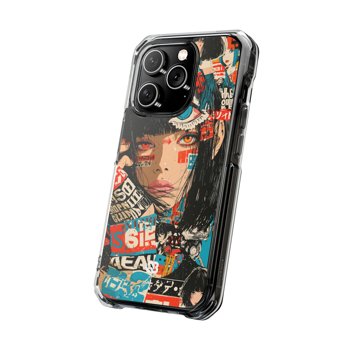 Shibuya Street Collage · Clear Impact Magnetic Phone Case for iPhone · Red