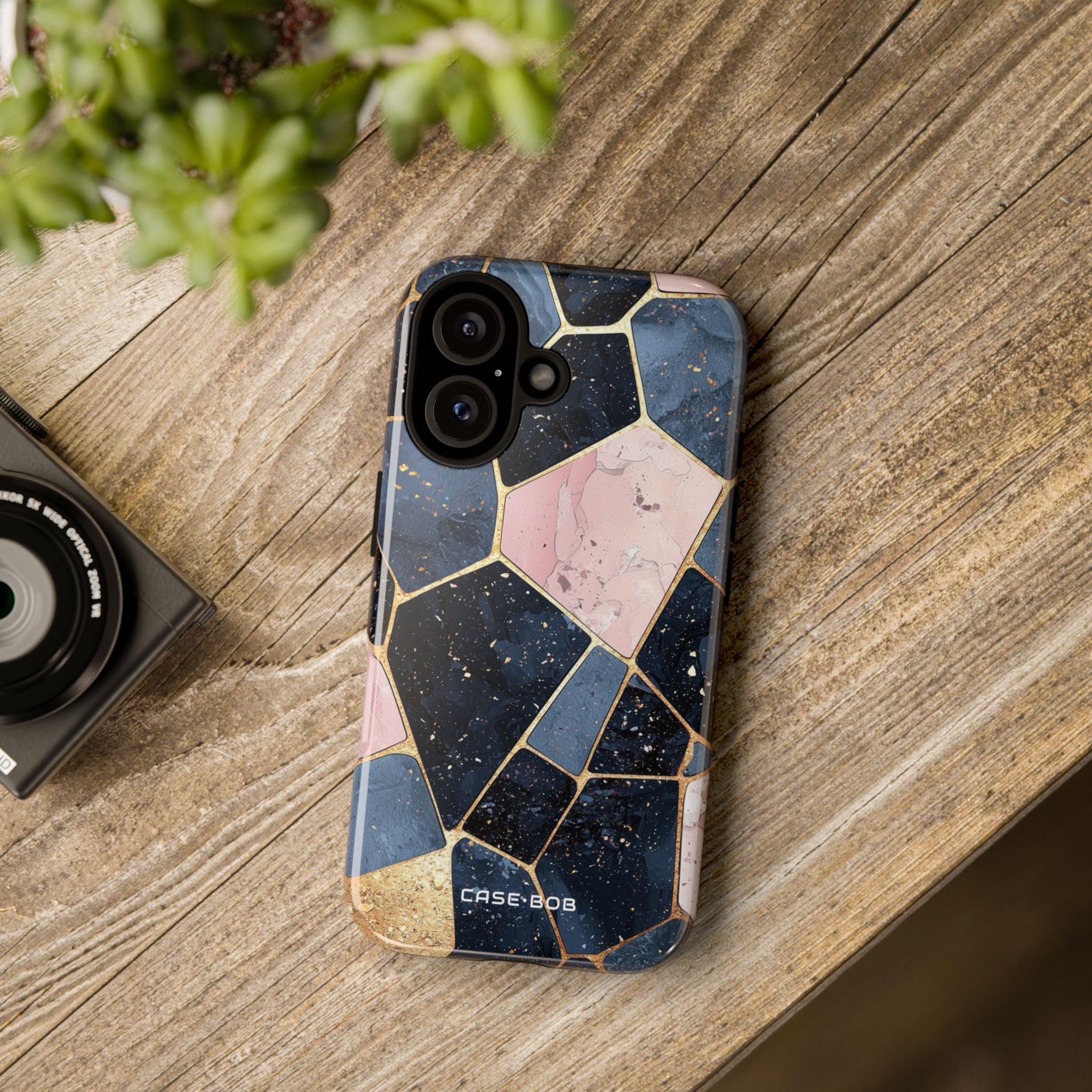 Golden Mosaic iPhone 16 Case - Tough - CASE•BOB