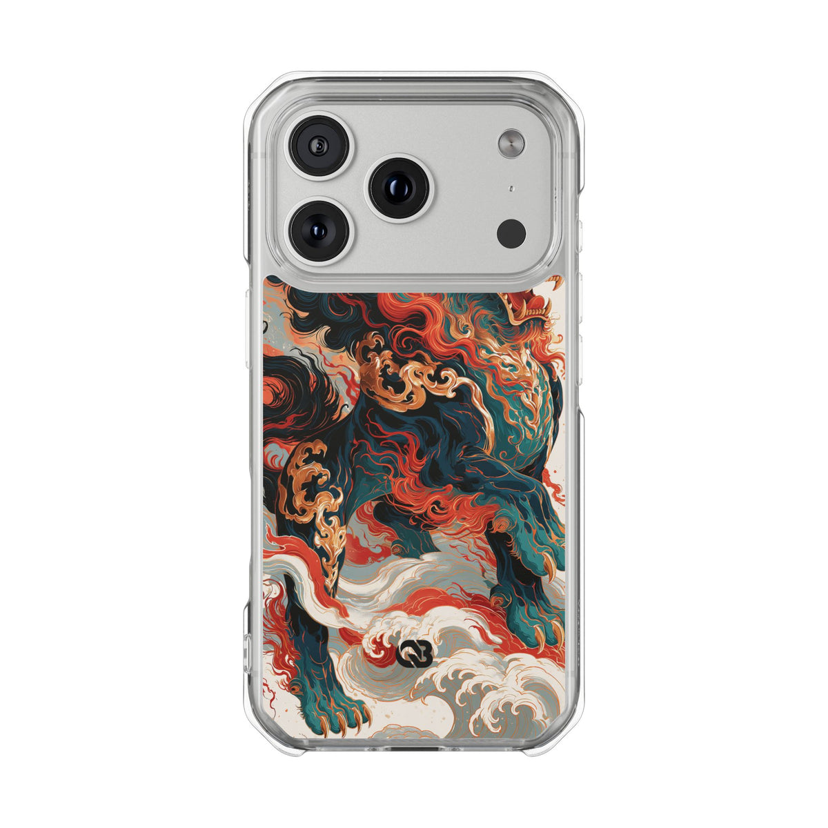Imperial Shishi · Clear Impact Magnetic Phone Case for iPhone · Teal