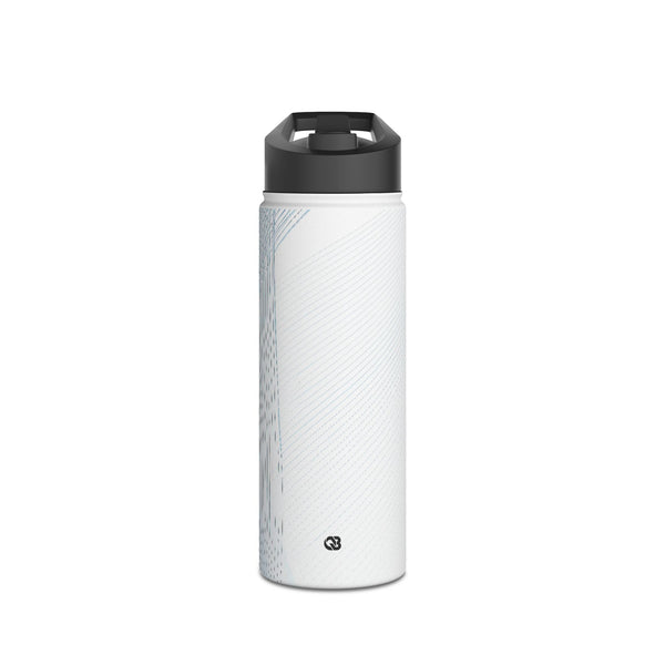 Glacial Contour Waves · Insulated Water Bottle · White