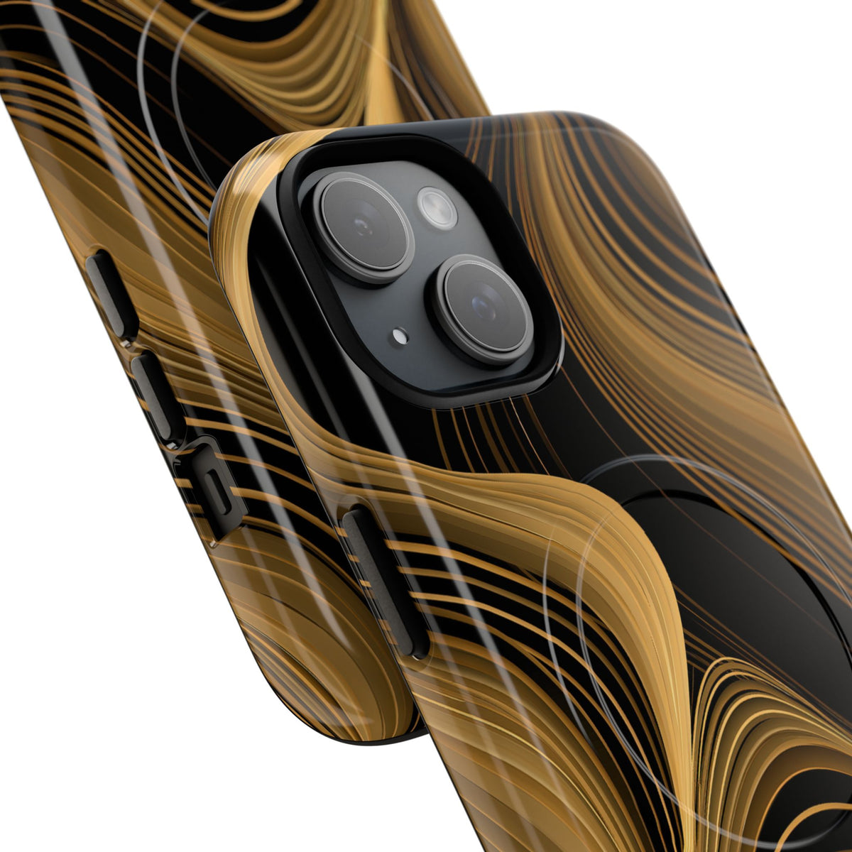 Gold Tough 2.0 Magsafe Phone Case for iPhone - Molten Copper Strands