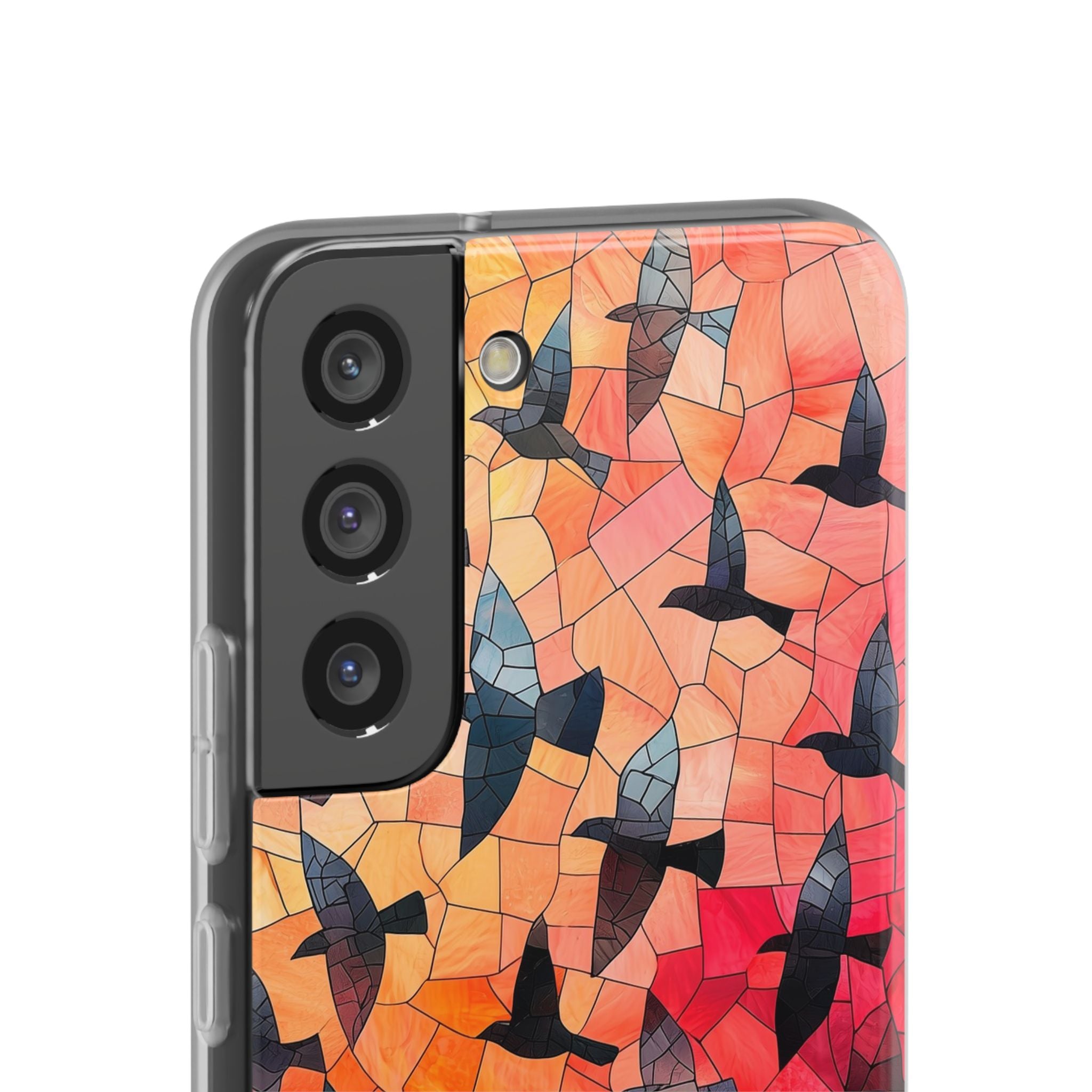 Ember Mosaic Wings · Soft Phone Case for Samsung