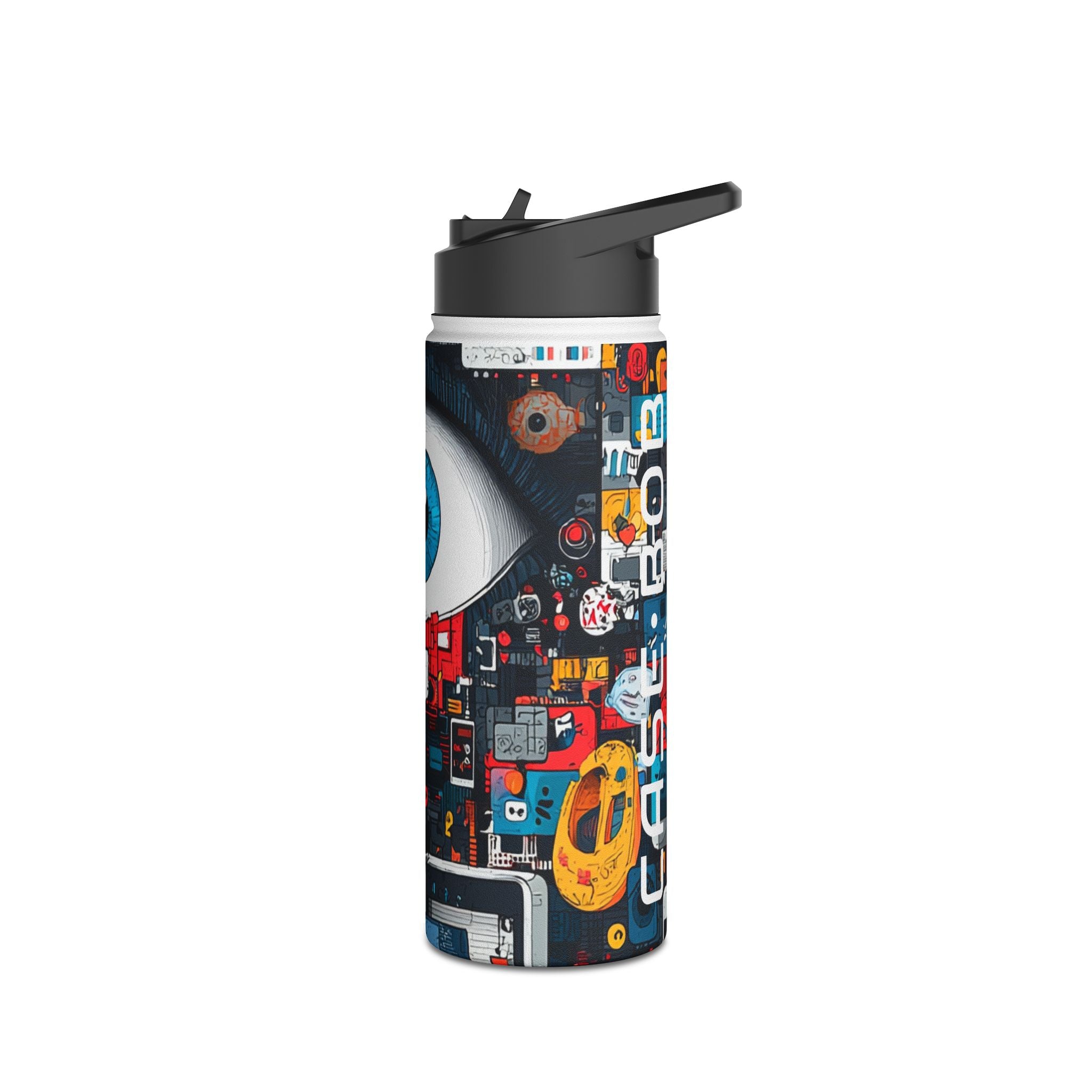 Blue Gaze Mosaic - Stainless Steel Water Bottle