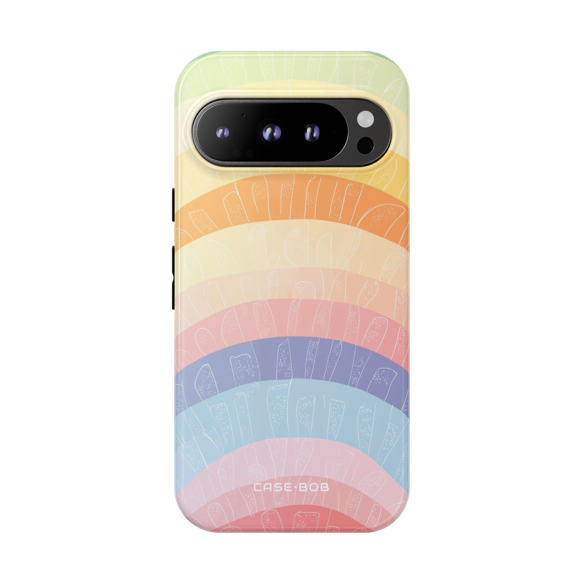 Pastell Regenbogen Bänder Google Pixel 9 Pro Case - Tough