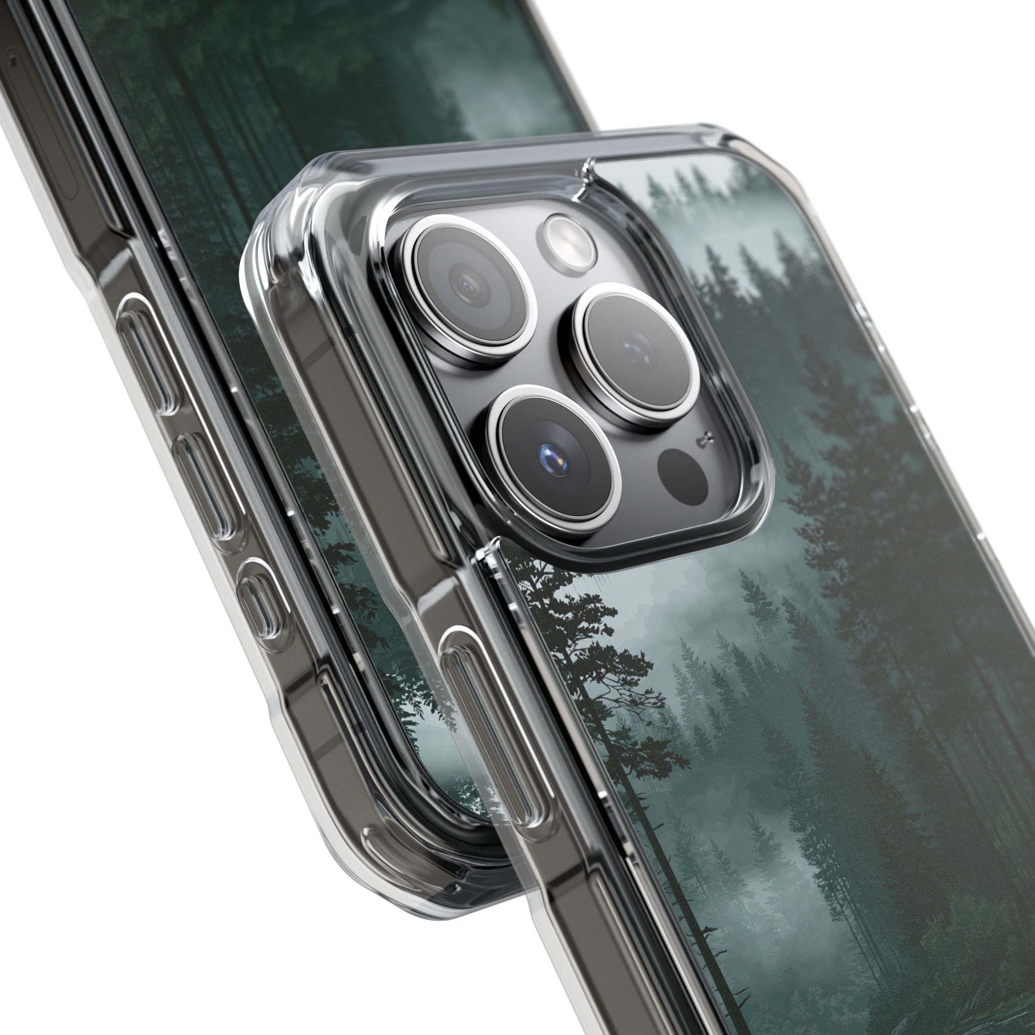Green Impact MagSafe Phone Case for iPhone - Misty Evergreen Mirror