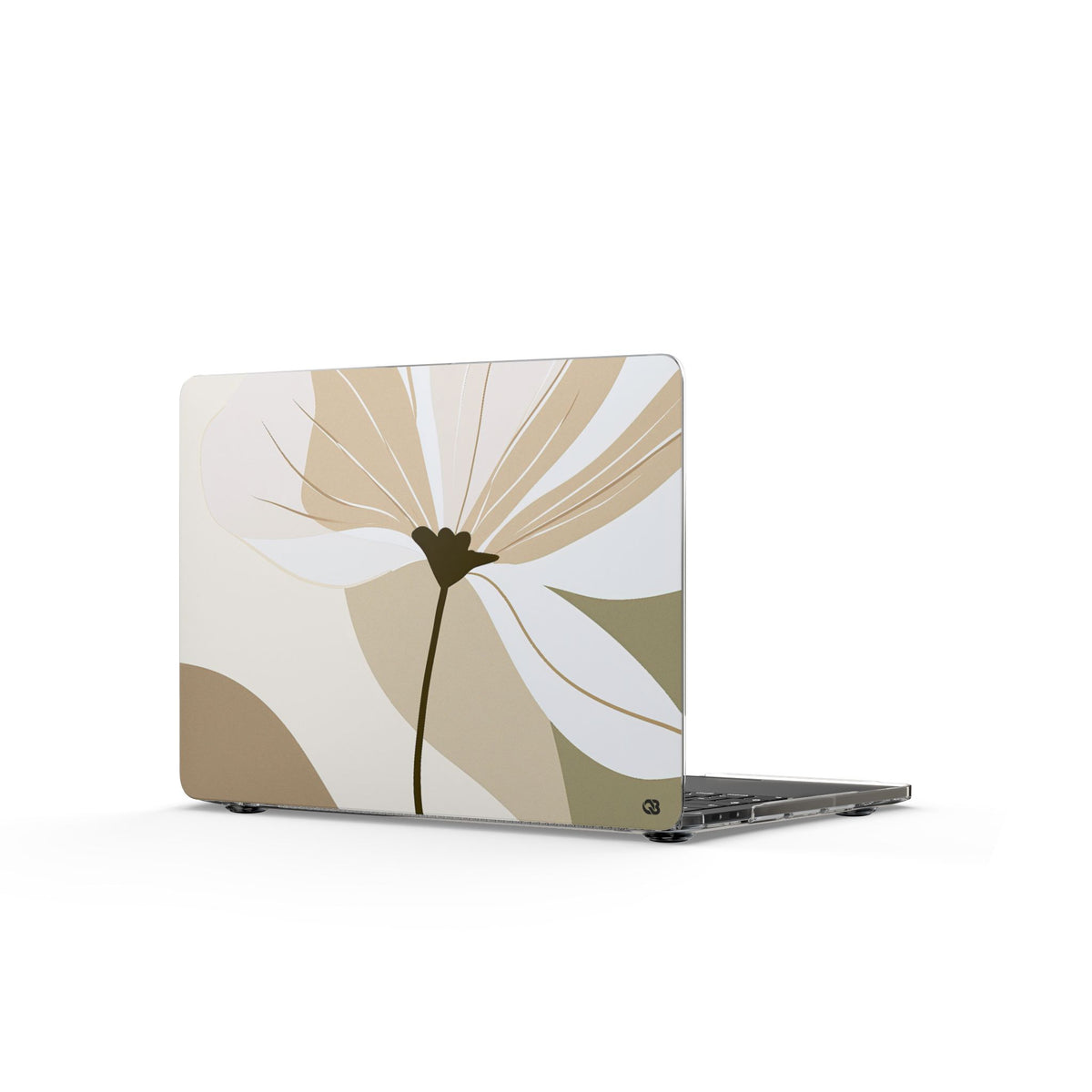 Soft Petal Bloom · Clear Hard Case for MacBook · Beige