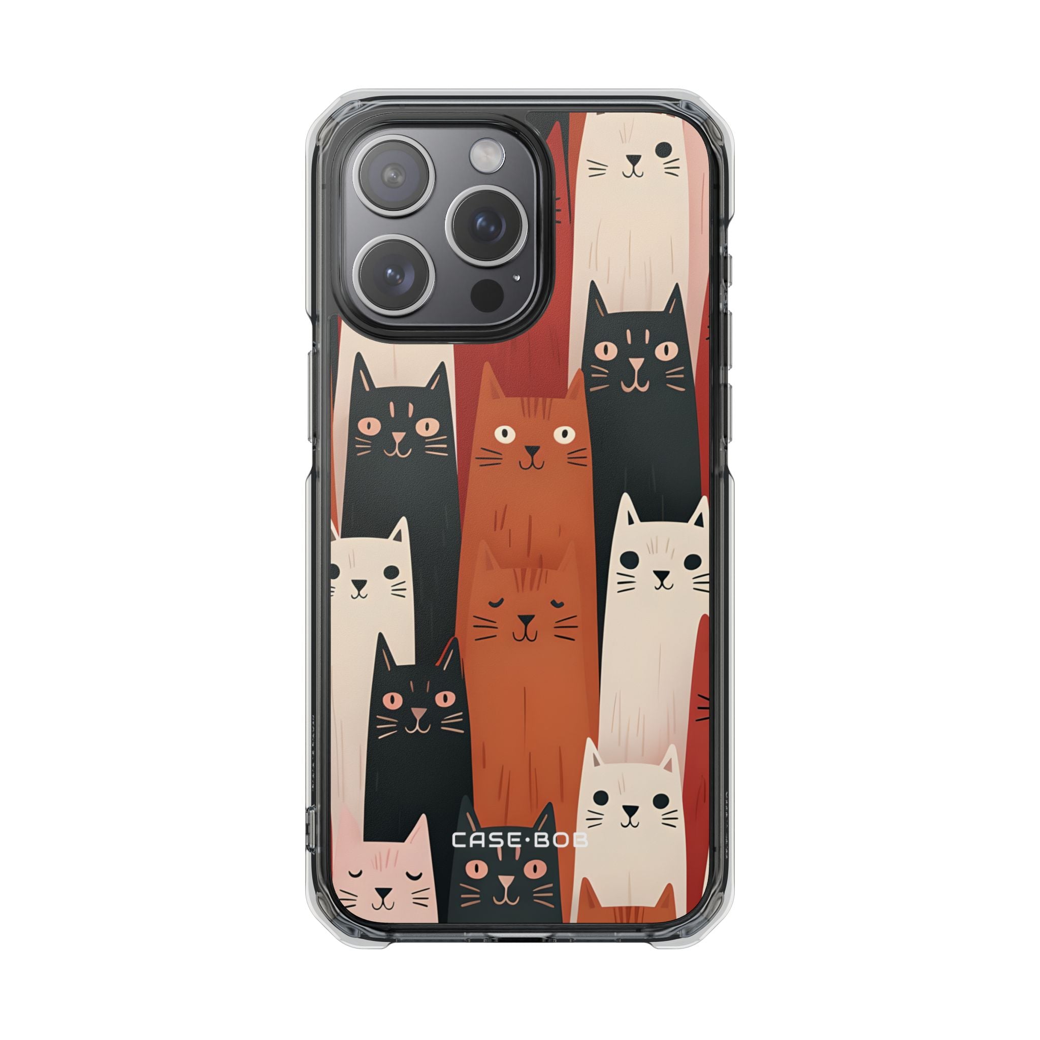Verlängerte Katzen Schwarze iPhone 15 Pro Max Case - Impact