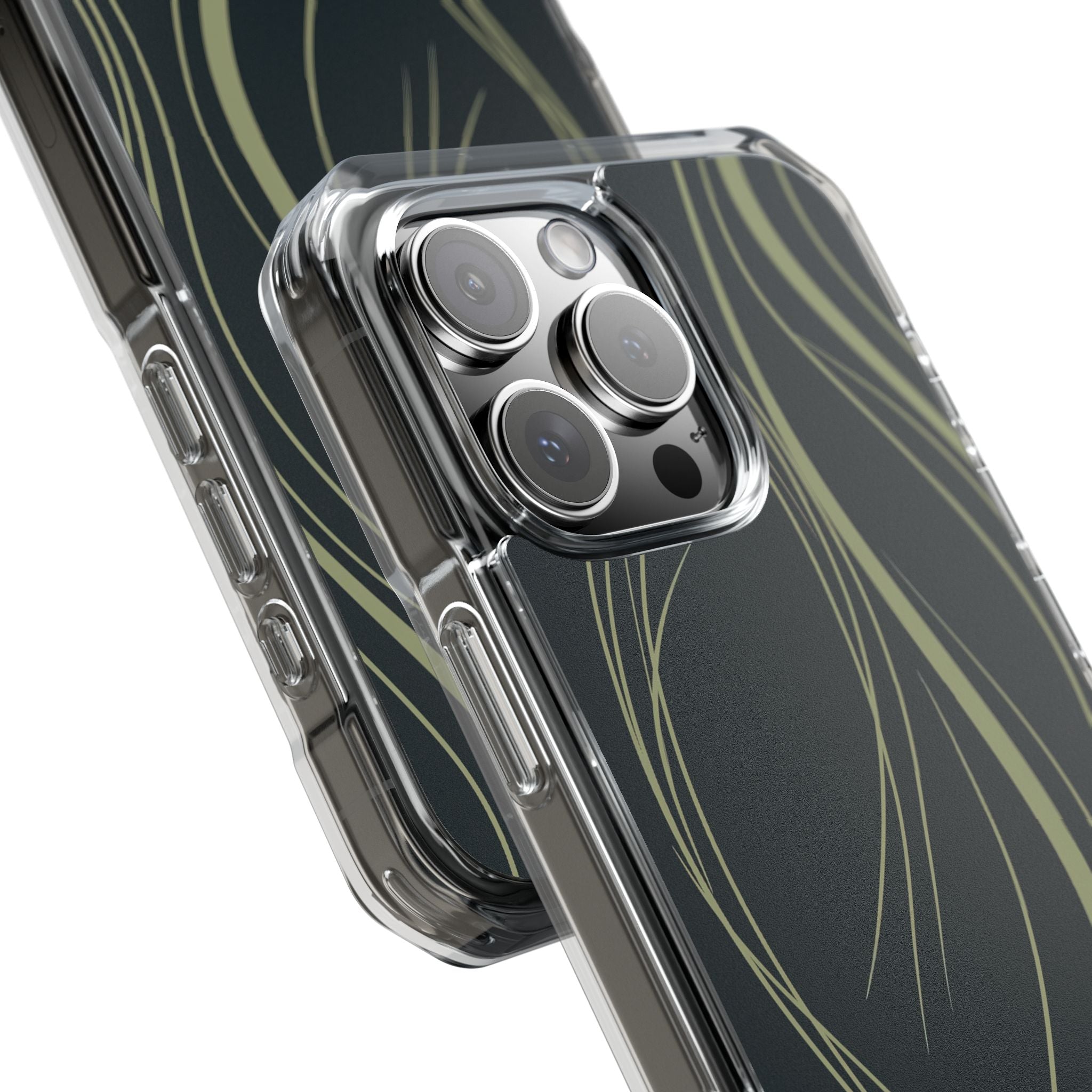 Green Impact MagSafe Phone Case for iPhone - Obsidian Sage Flow