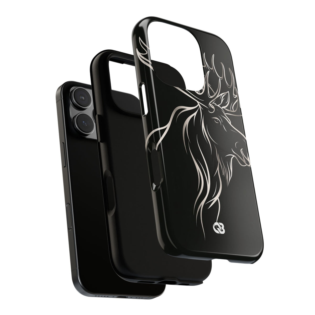 Nordic Moose Contour · Tough Phone Case for iPhone · Black